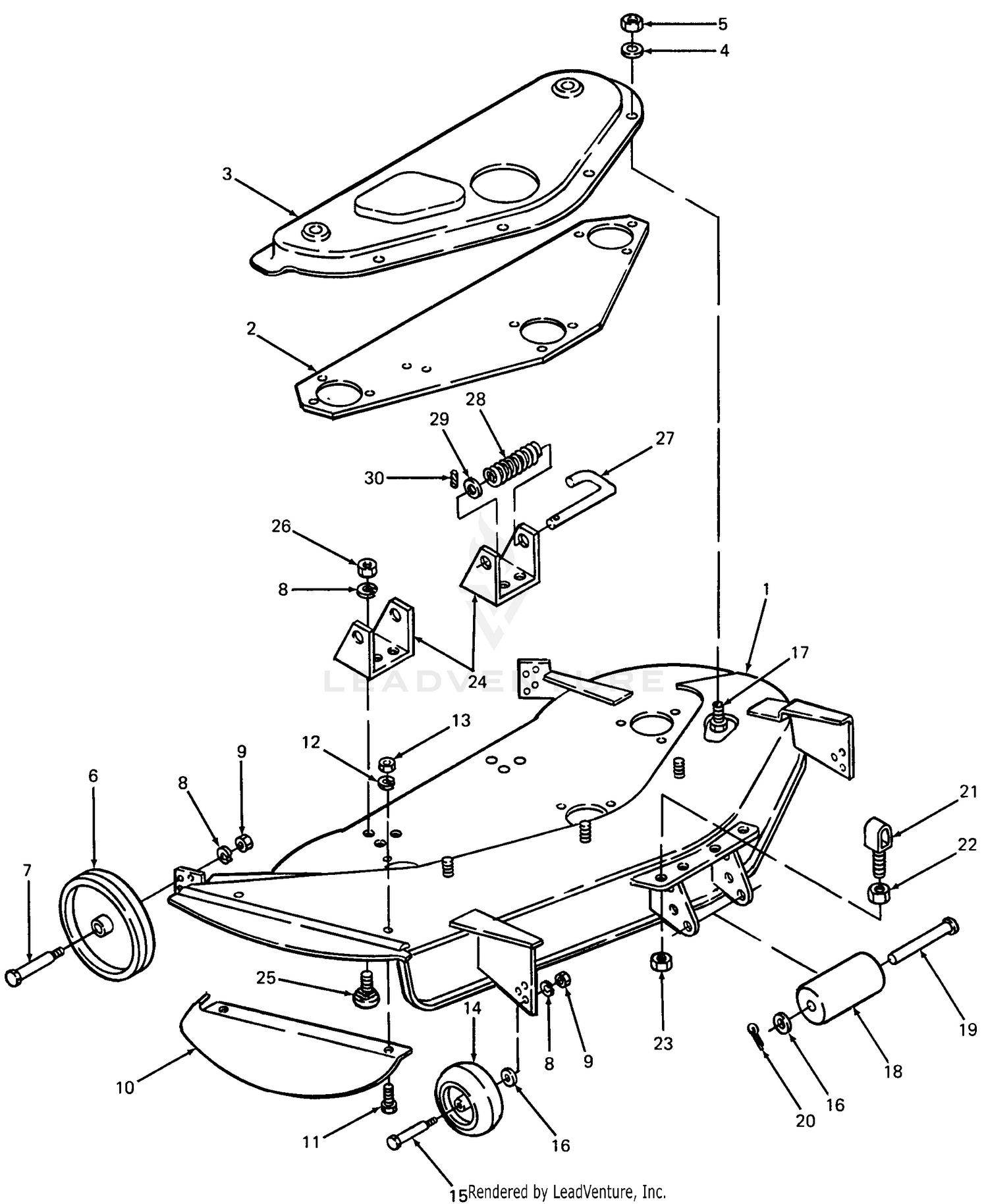 Cub cadet 44c discount mower deck parts