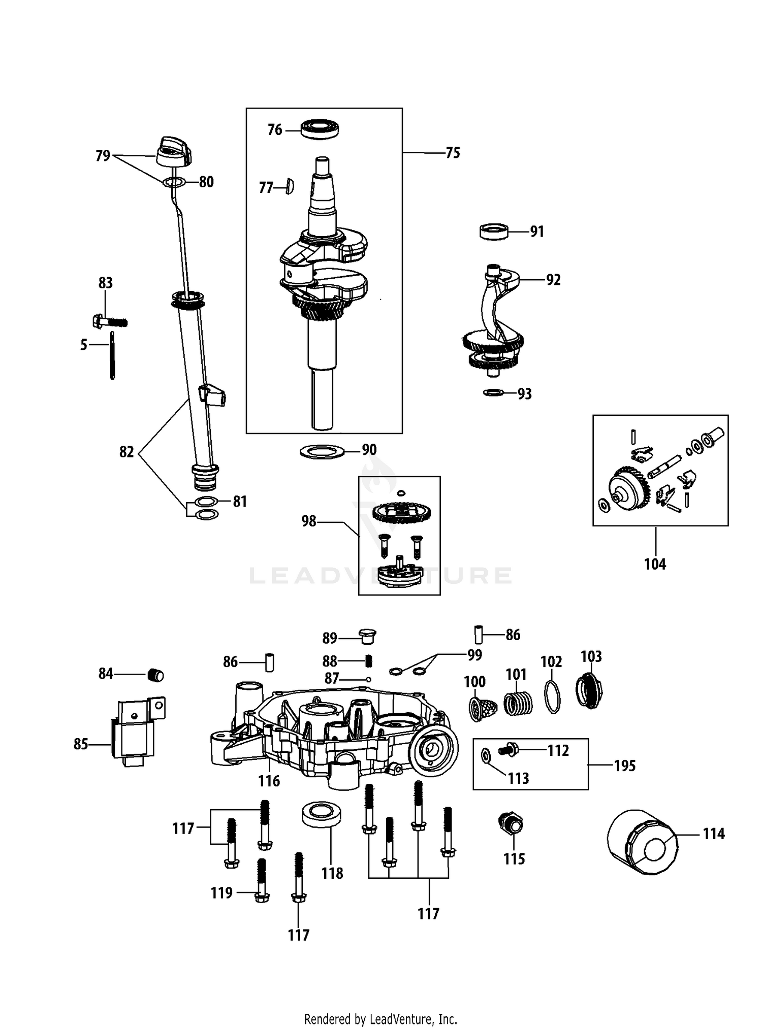 4P90JUB Crankshaft & Crankcase Cover