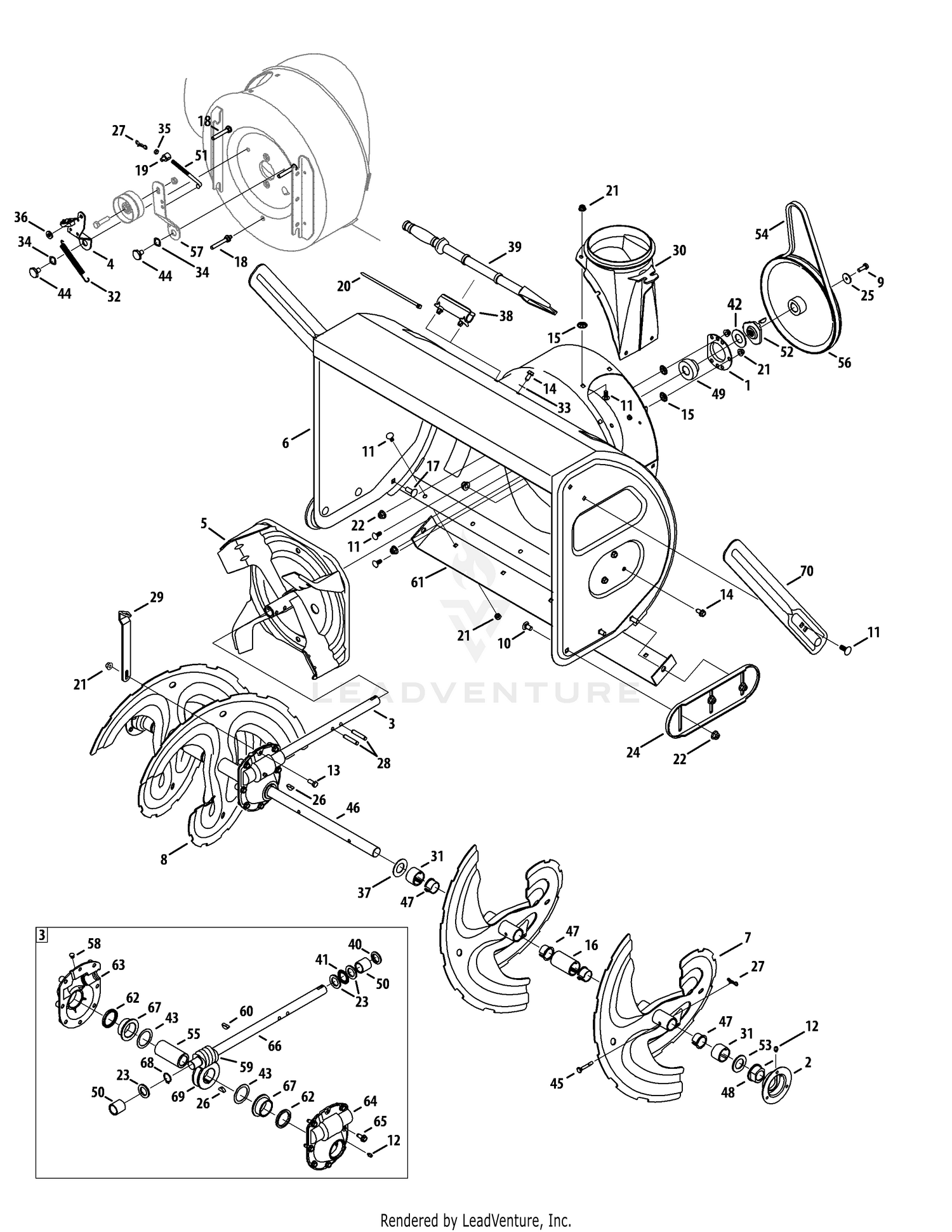 Augers, Housing & Gearbox