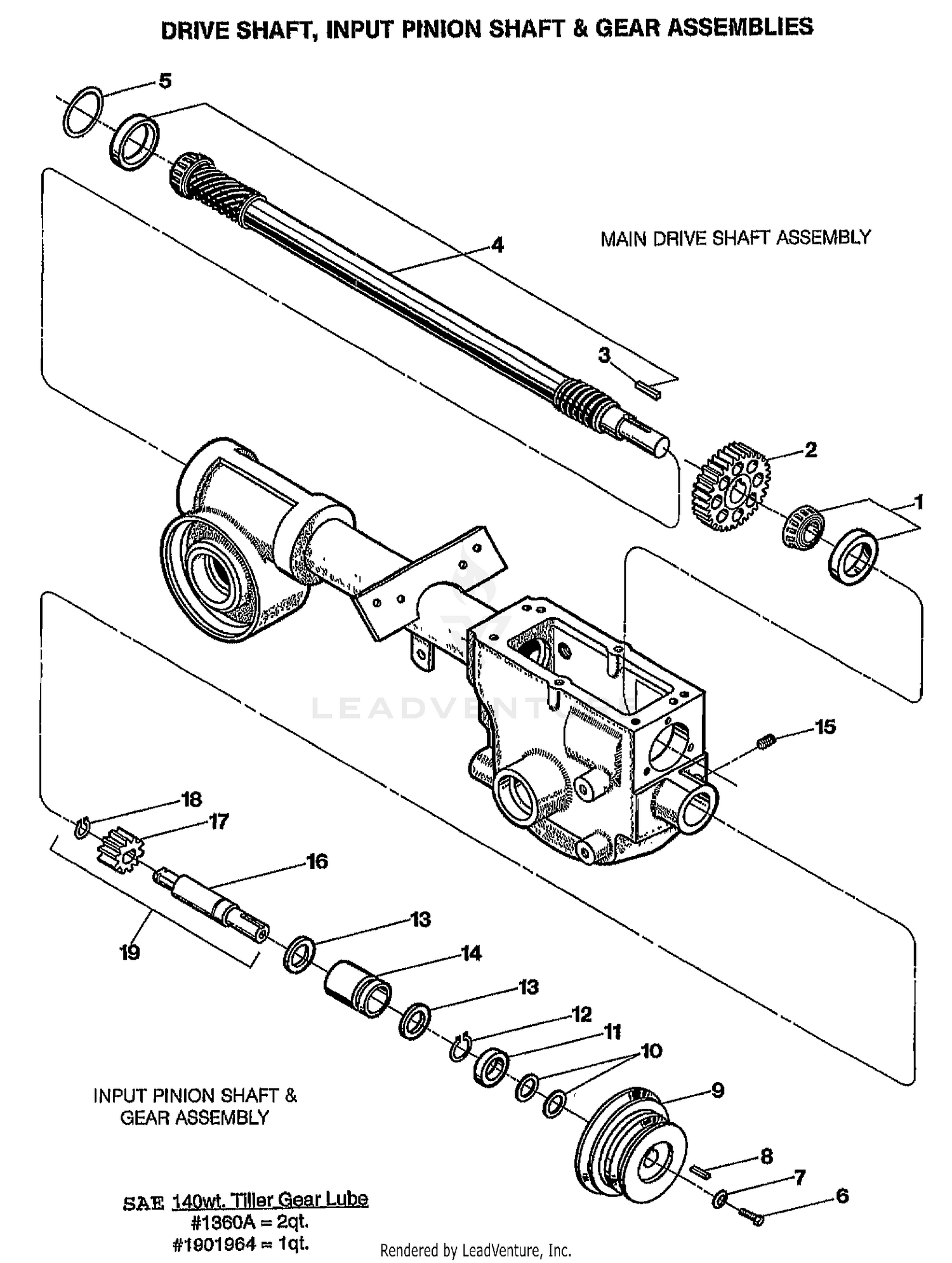 MAIN DRIVE SHAFT & GEAR ASSEMBLY