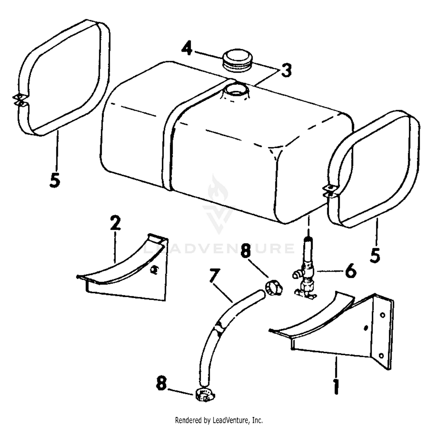 Fuel Tank, Supports & Piping