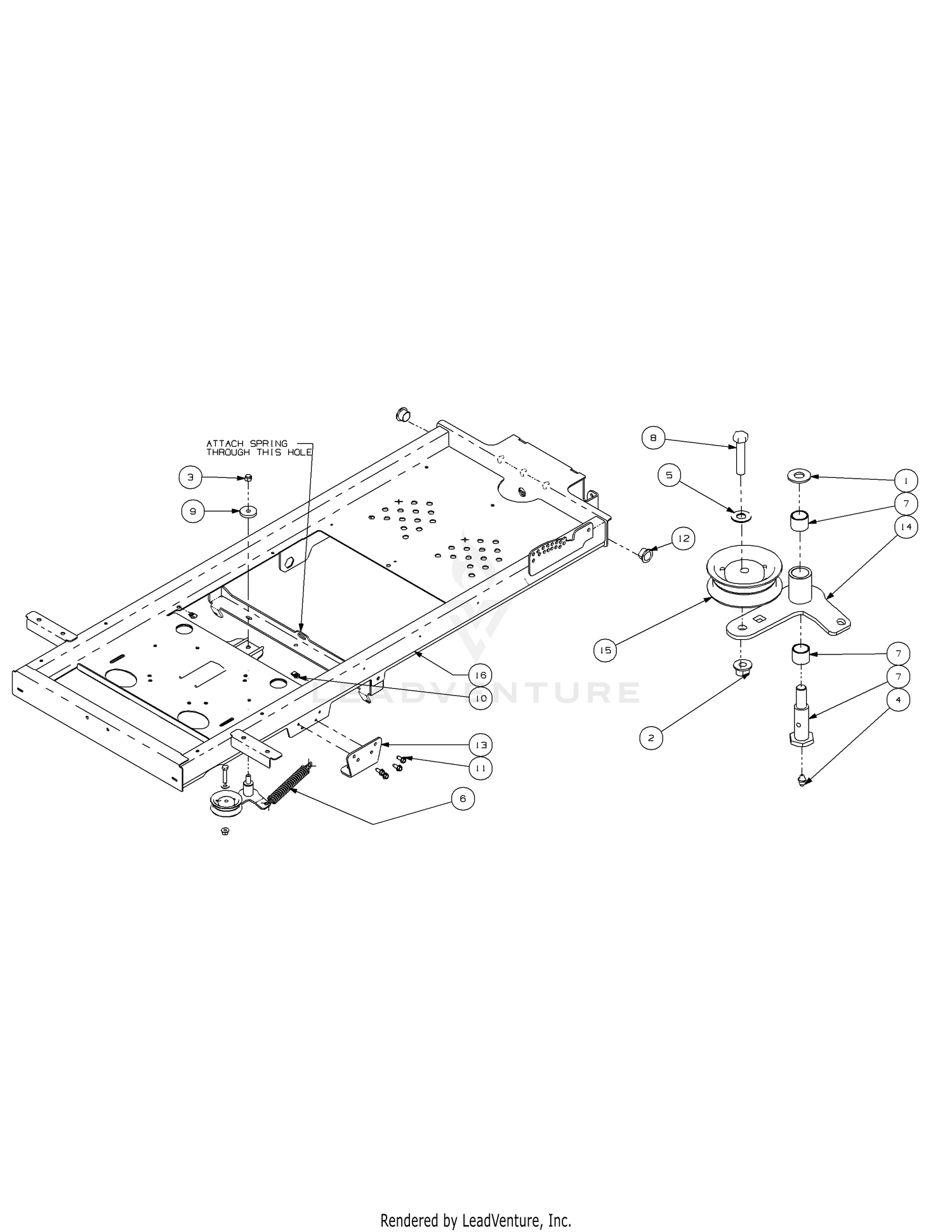 Cub Cadet Z Force 48 Kohler 17AF3AGV 17AF3AGV009 17AF3AGV010 17AF3AGV210 17AF3AGV710 Frame Assembly