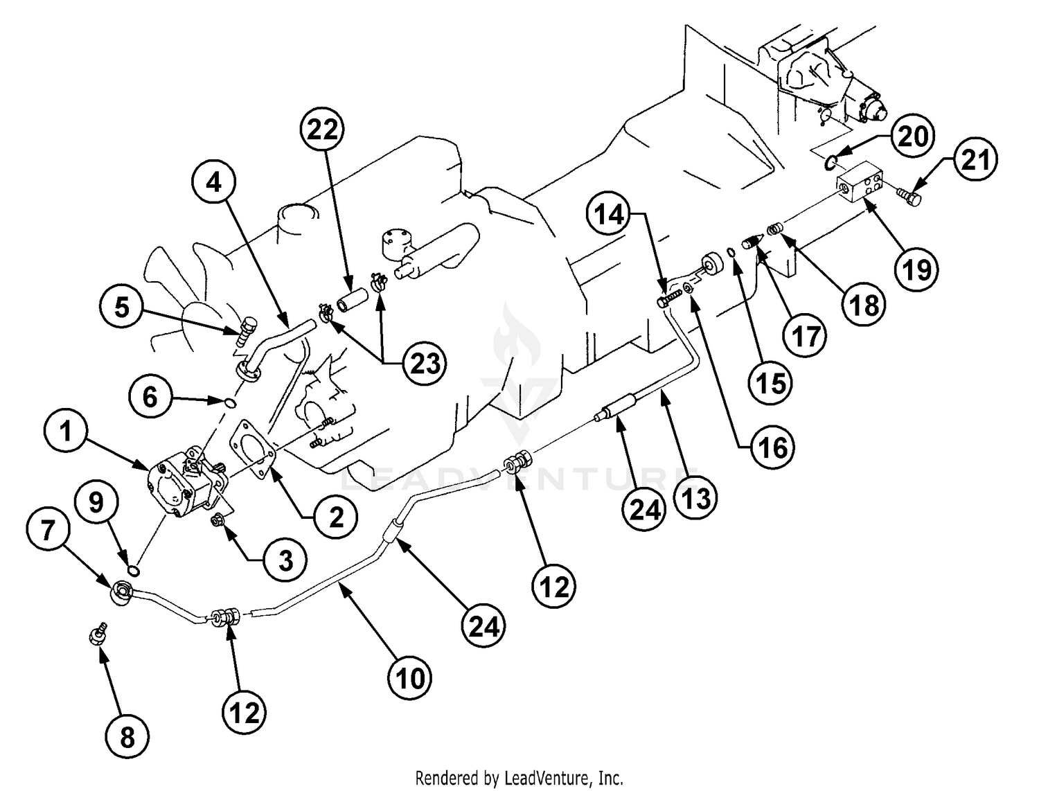 Hydraulic Line & Pump