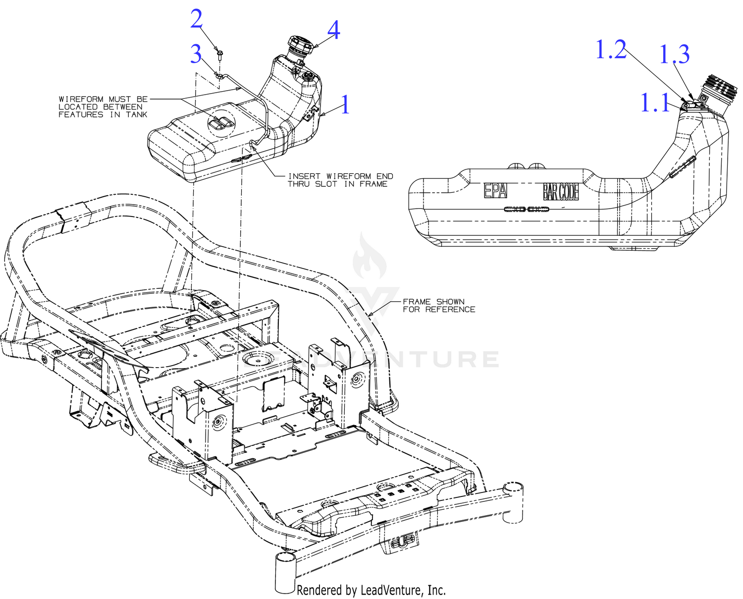 Cub Cadet ZT1 54 KH Fab 17AREACA010 2020 ULTIMA ZT1 Fuel Tank