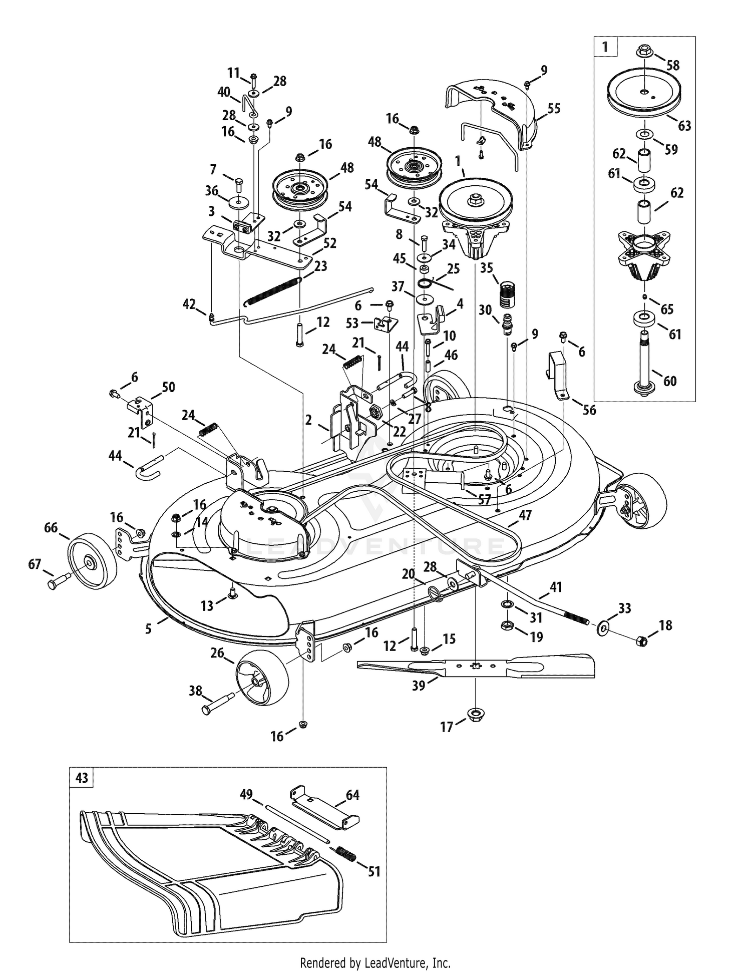 Ltx1042 deck online belt