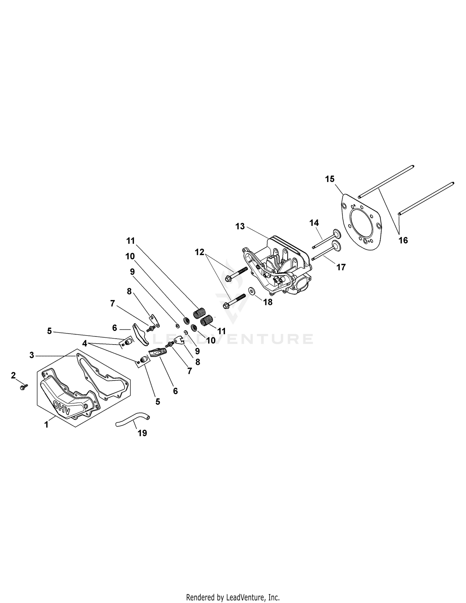 Kohler SV600-0217 Head, Valve & Breather