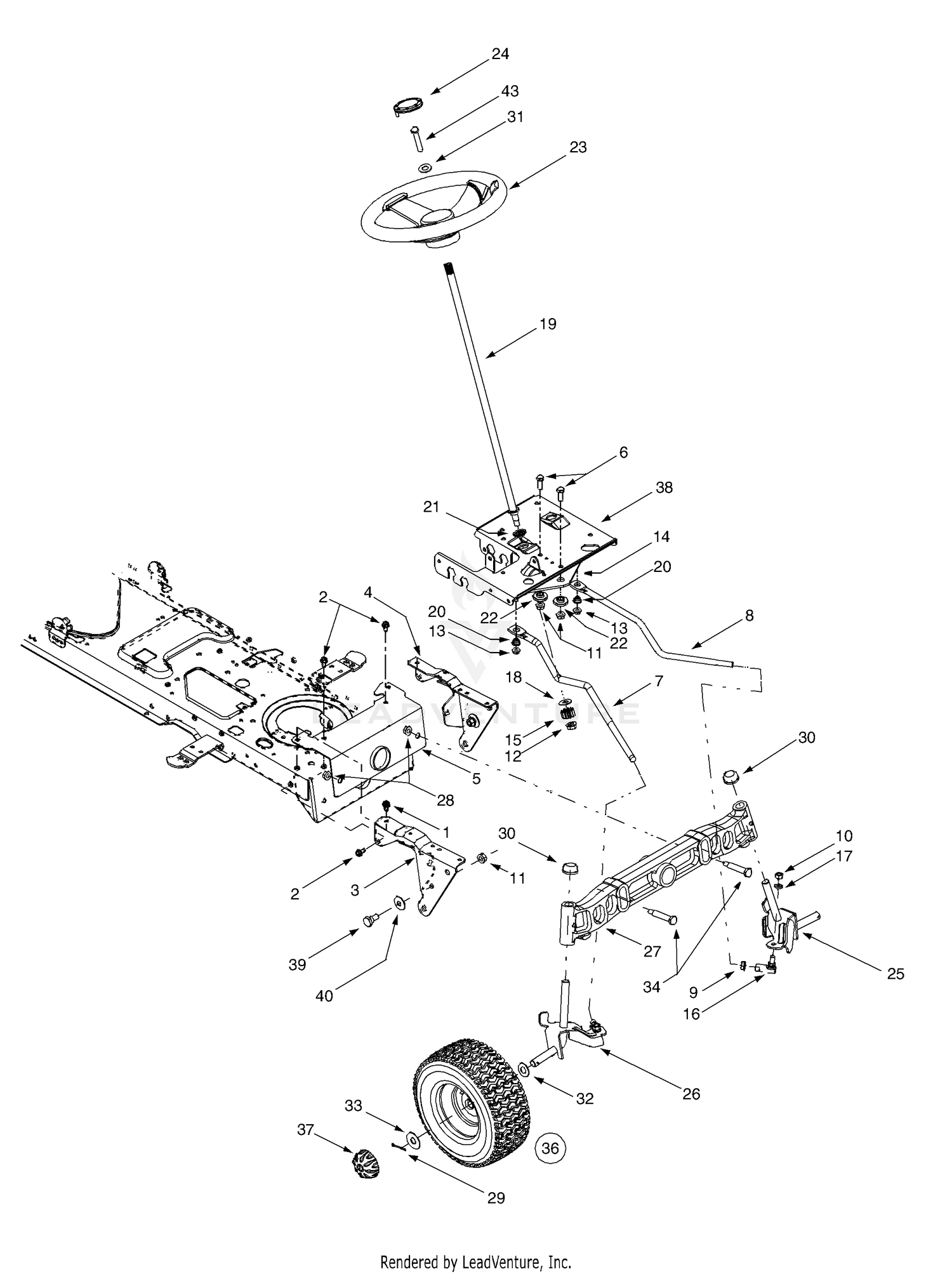 Axle, Front Wheels, Steering