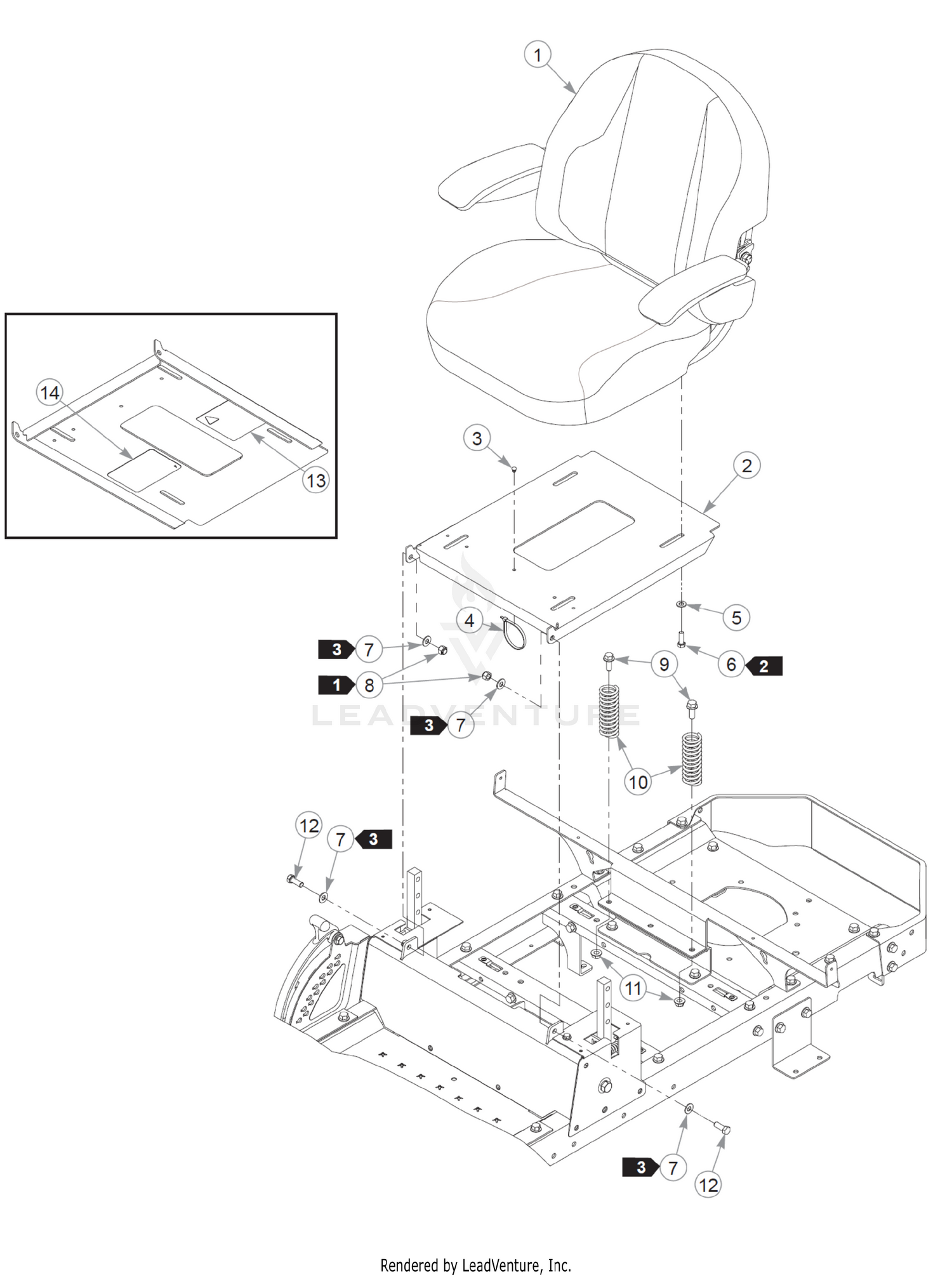 Seat - S/N 19084846 & HIGHER