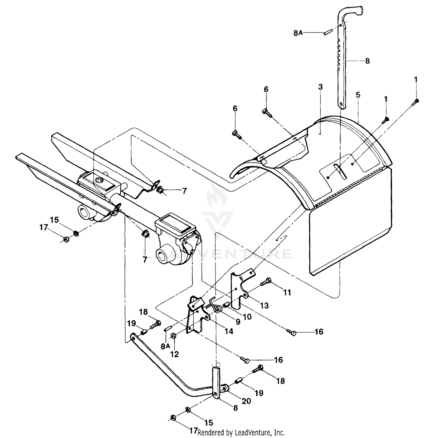 Tine Hood, Depth Regulator & Drag Bar