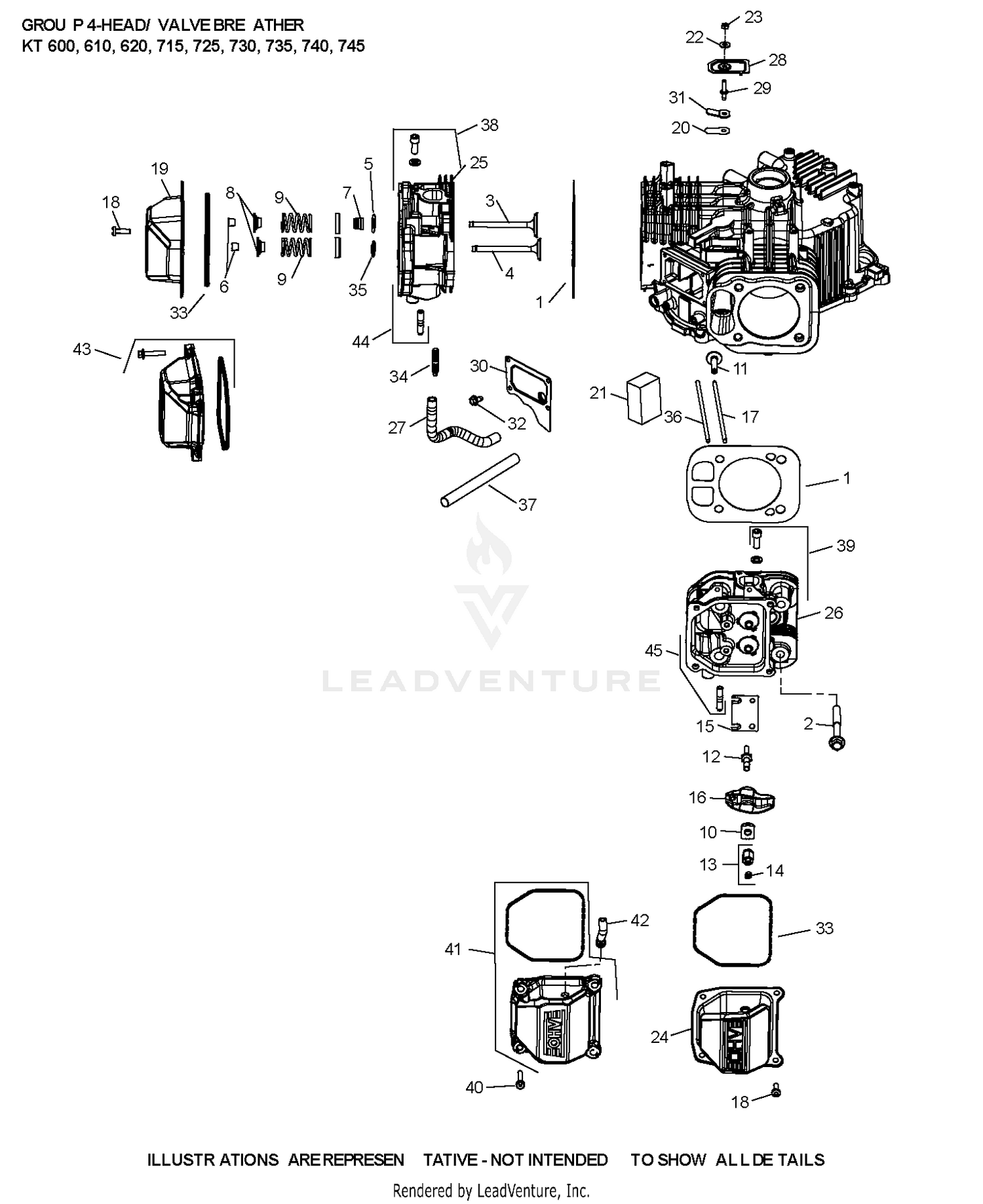 KT735-3092 CylinderHead & Breather