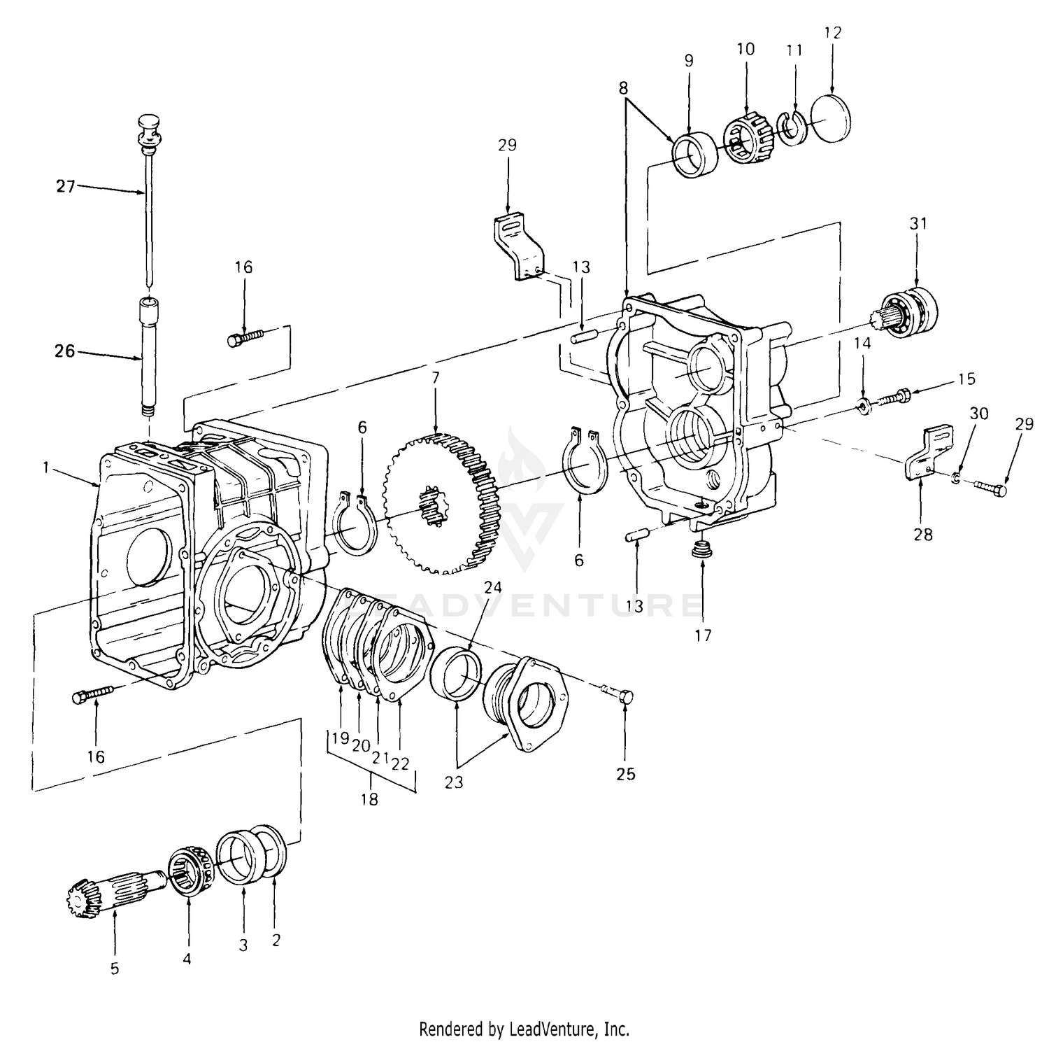 Transmission - Rear And Adapter Housings