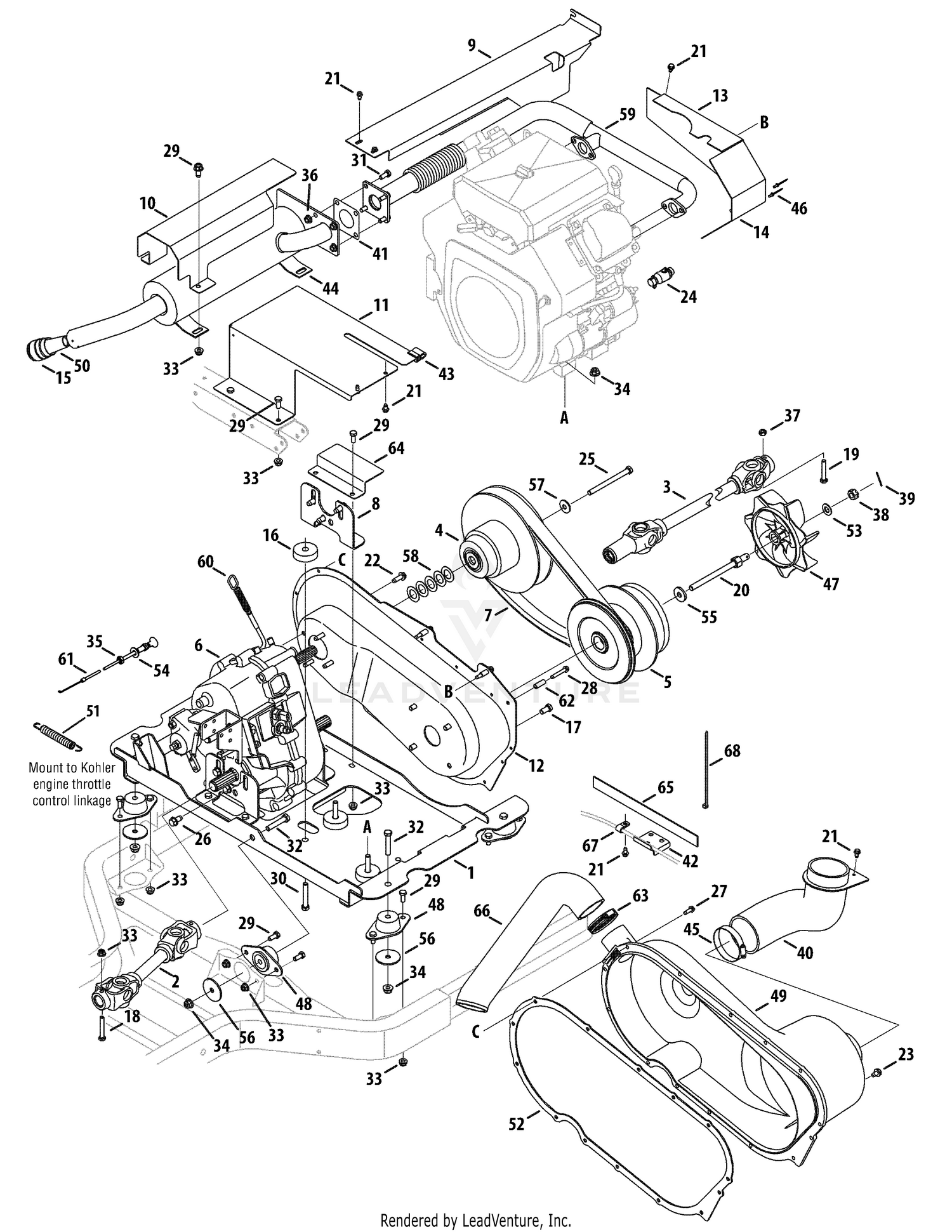 Kohler lawn best sale mower parts