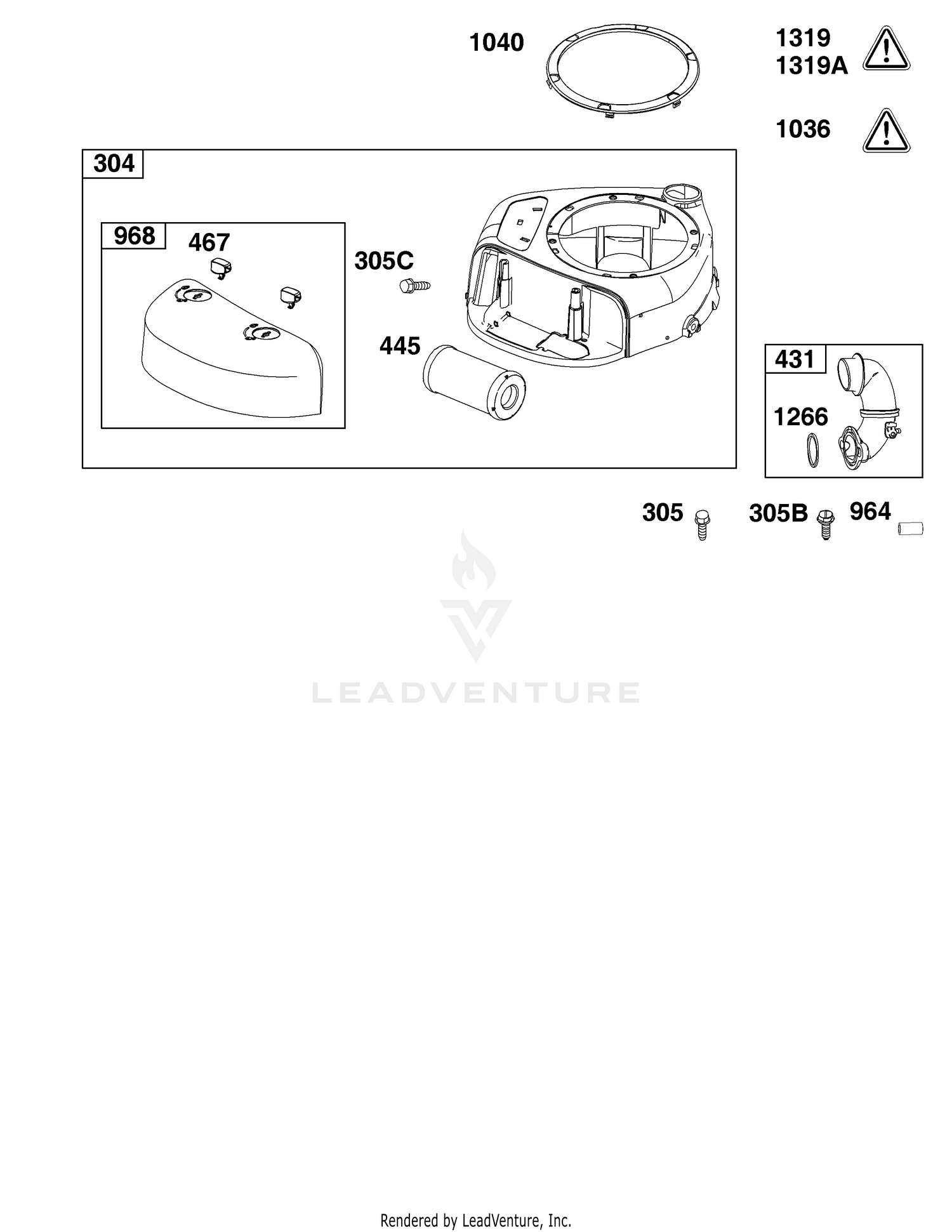 Blower Housing and Air Cleaner Group