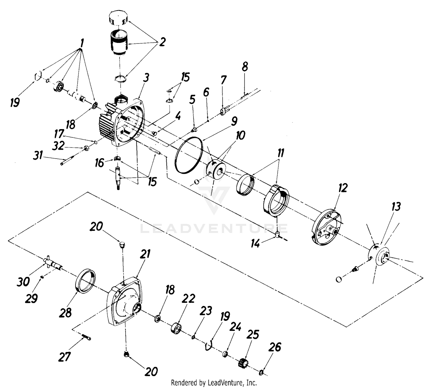 MTD 135-782-190 16 HP Lawn Tractor LGT-310 (1985) Parts Diagram for  Hydrostatic Transmission