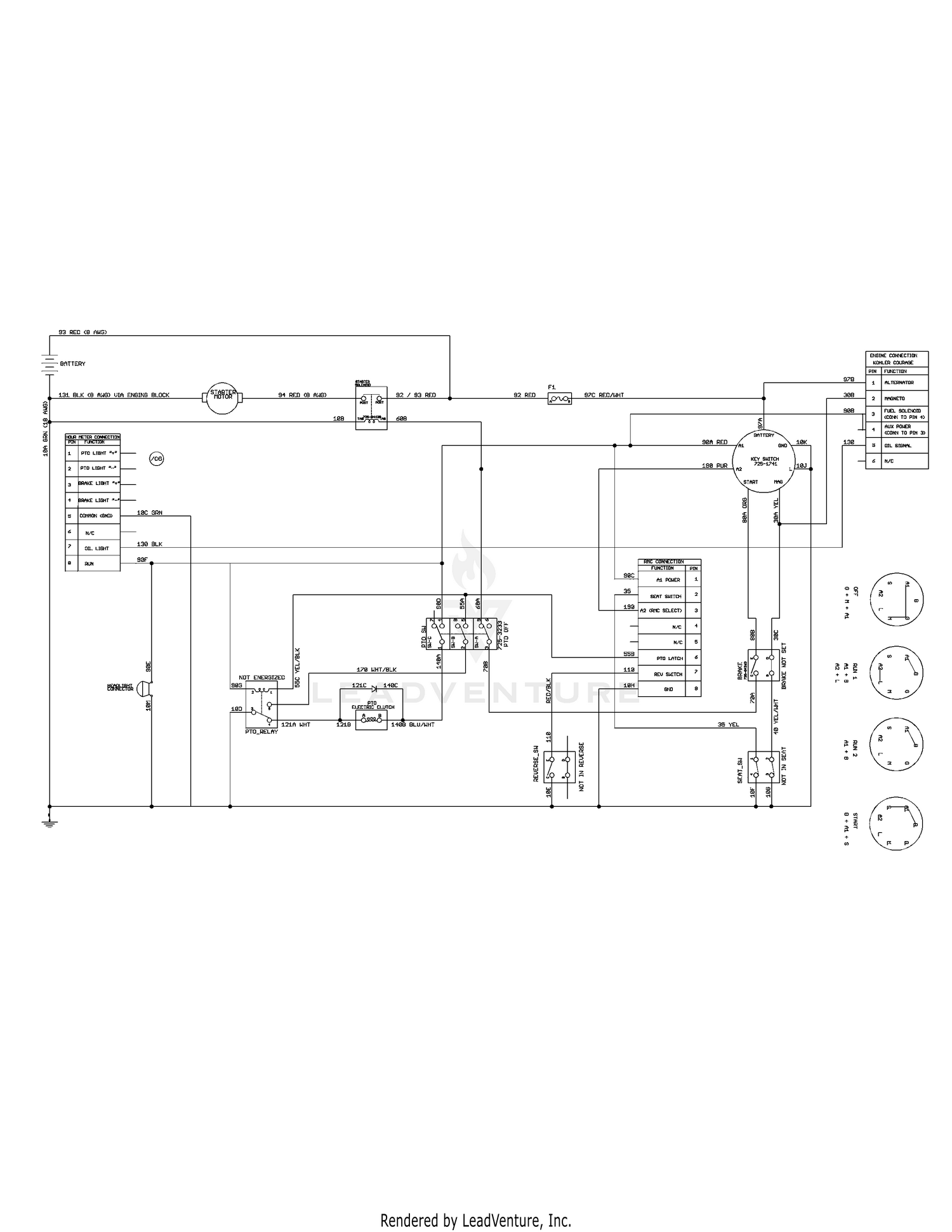 Cub Cadet Rzt S46 2014 17arcbdt056 2014 17wrcbdt010 2014 Wiring Schematic