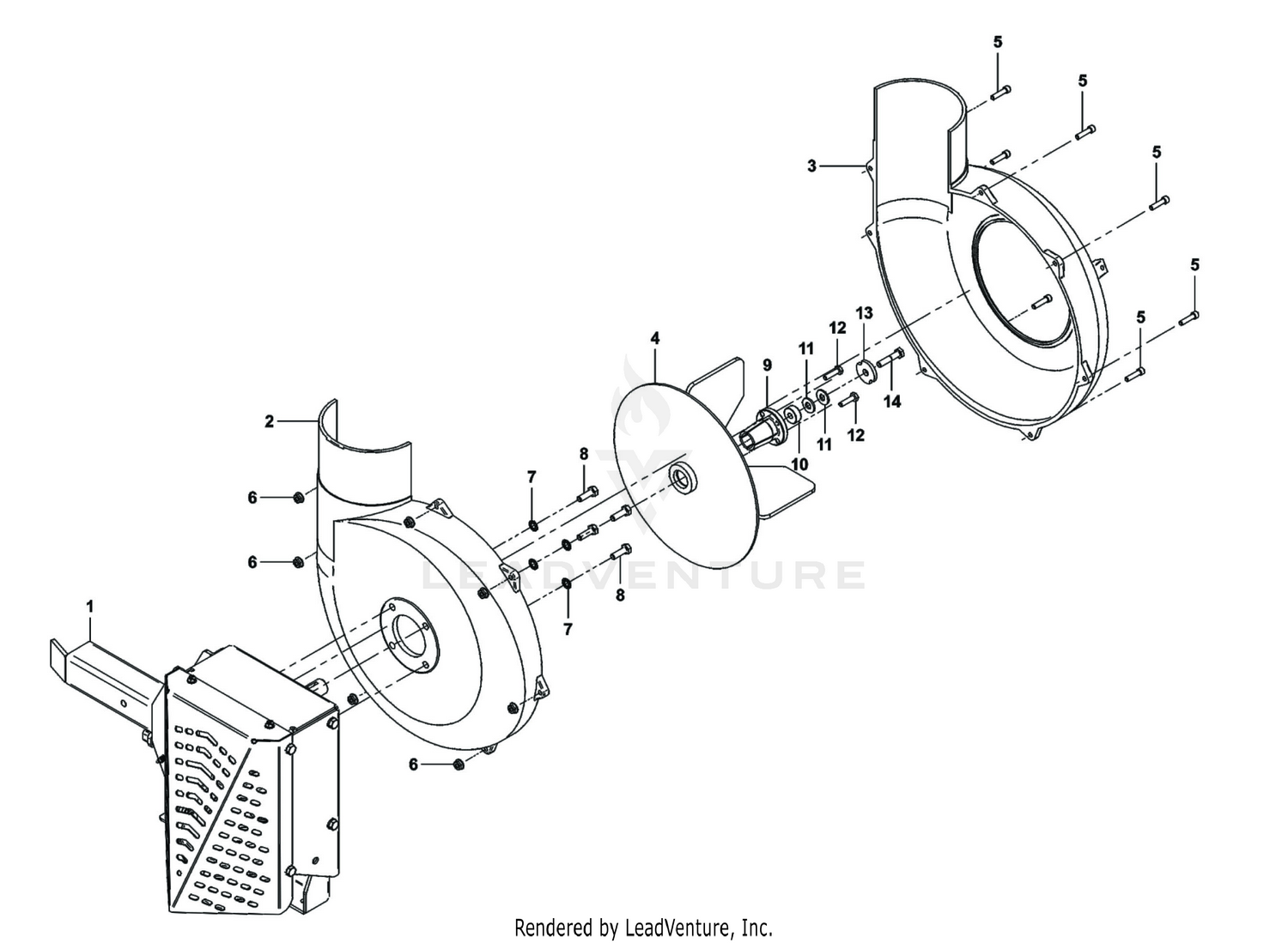 A2061_02 Drive Assembly / 4-Blade Impeller