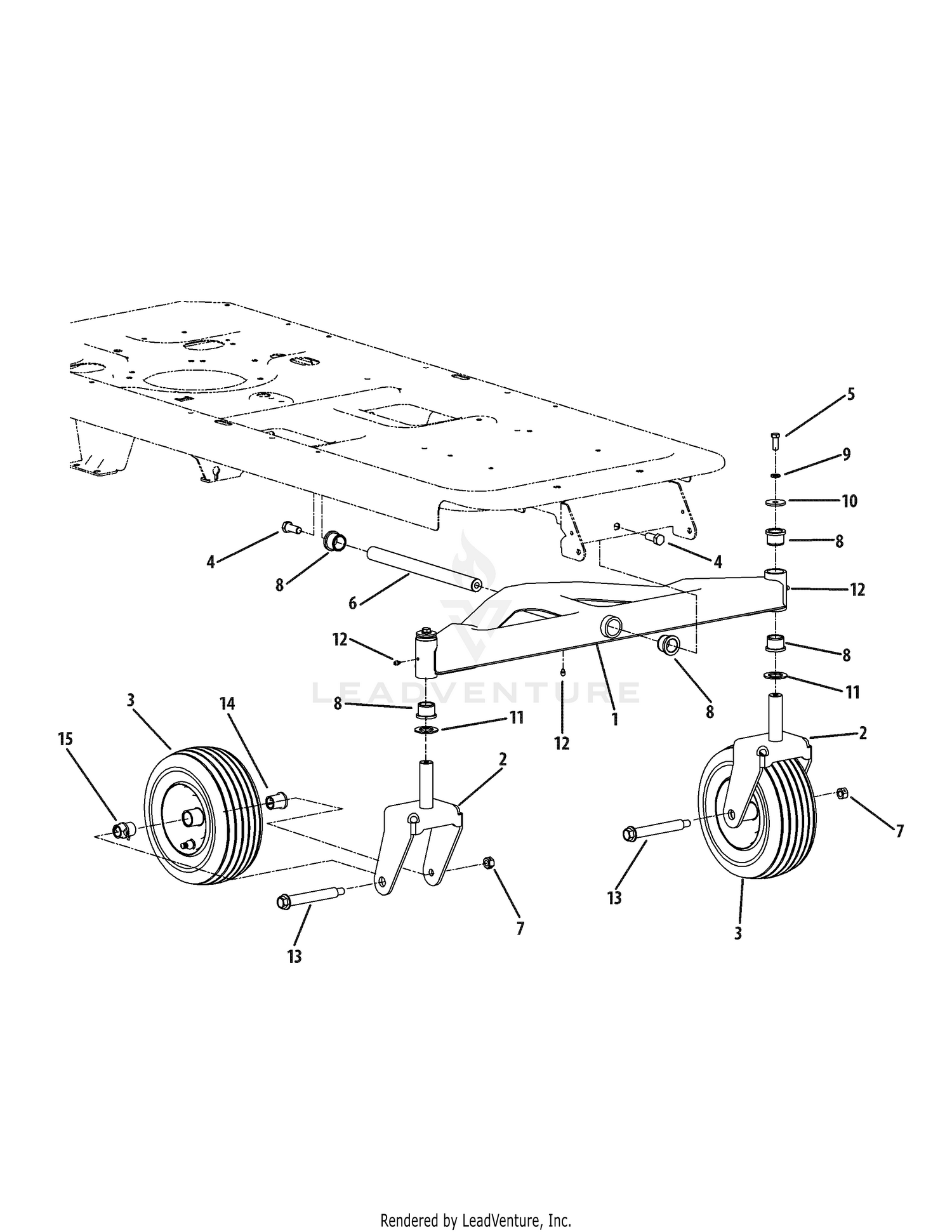 Troy Bilt 17BE2ACG011 Colt XP 2010 Front Axle