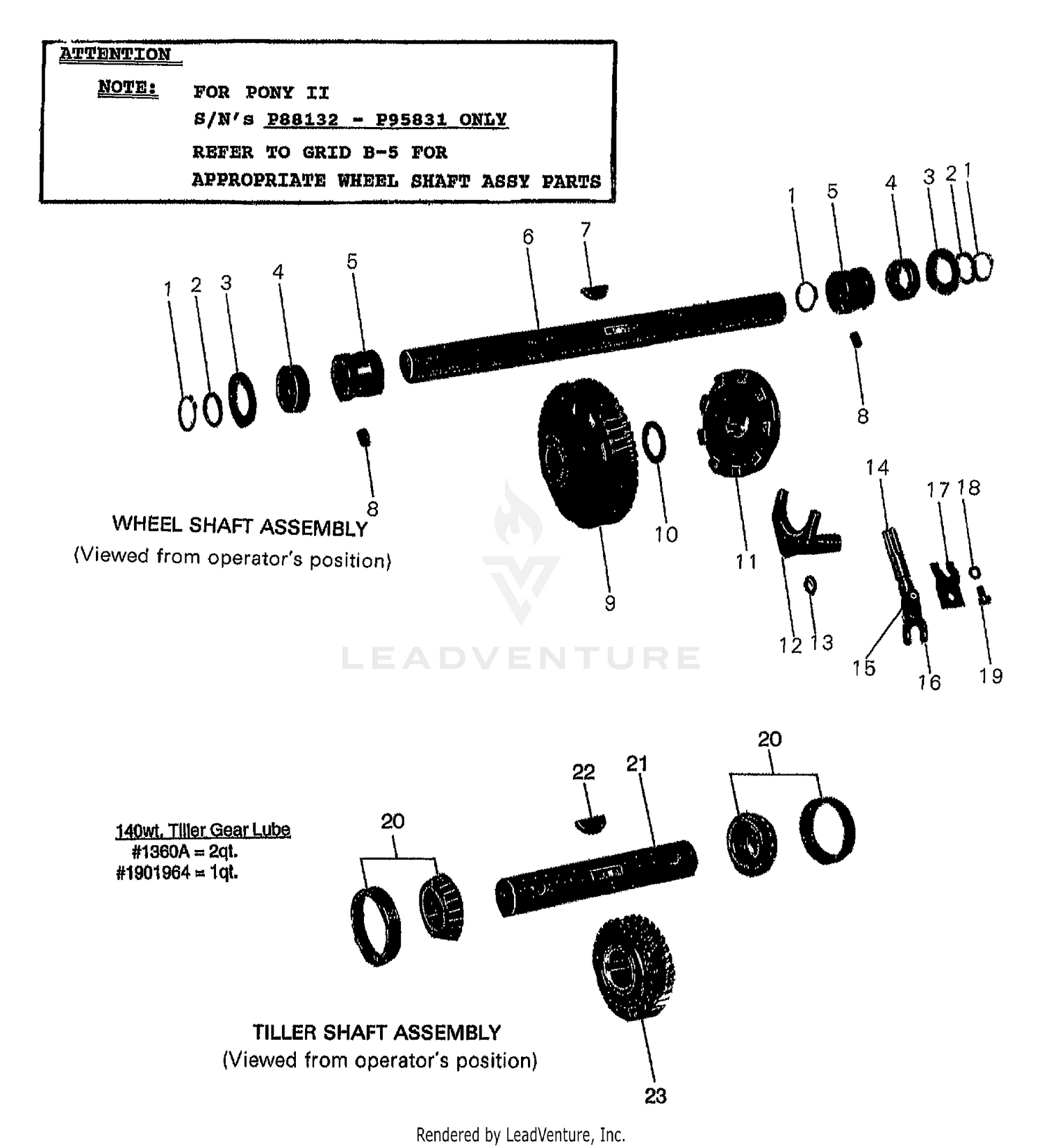 WHEEL & TILLER SHAFT ASSEMBLIES