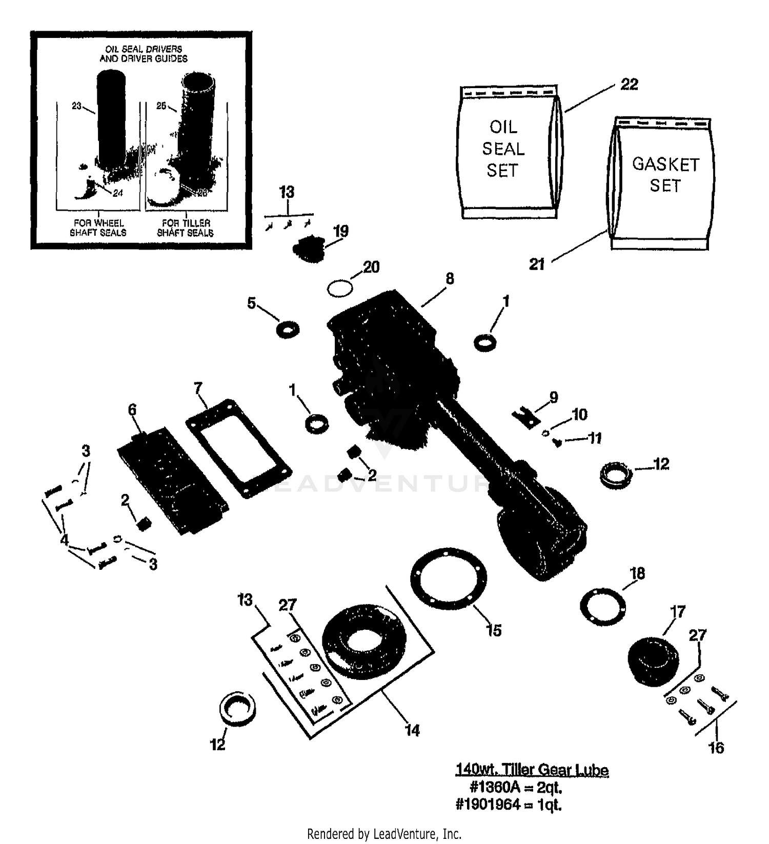 TRANSMISSION HOUSING & SEALS/GASKET