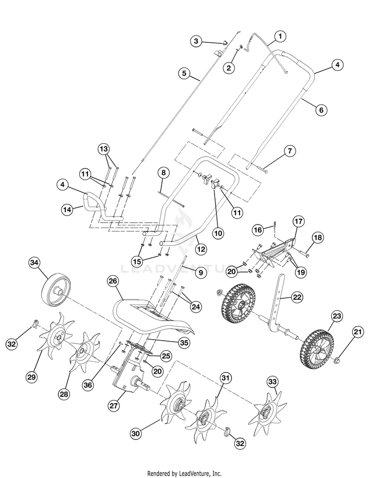 Troy-Bilt 21AA144R966 TB144 '06 Cultivator | PartsWarehouse