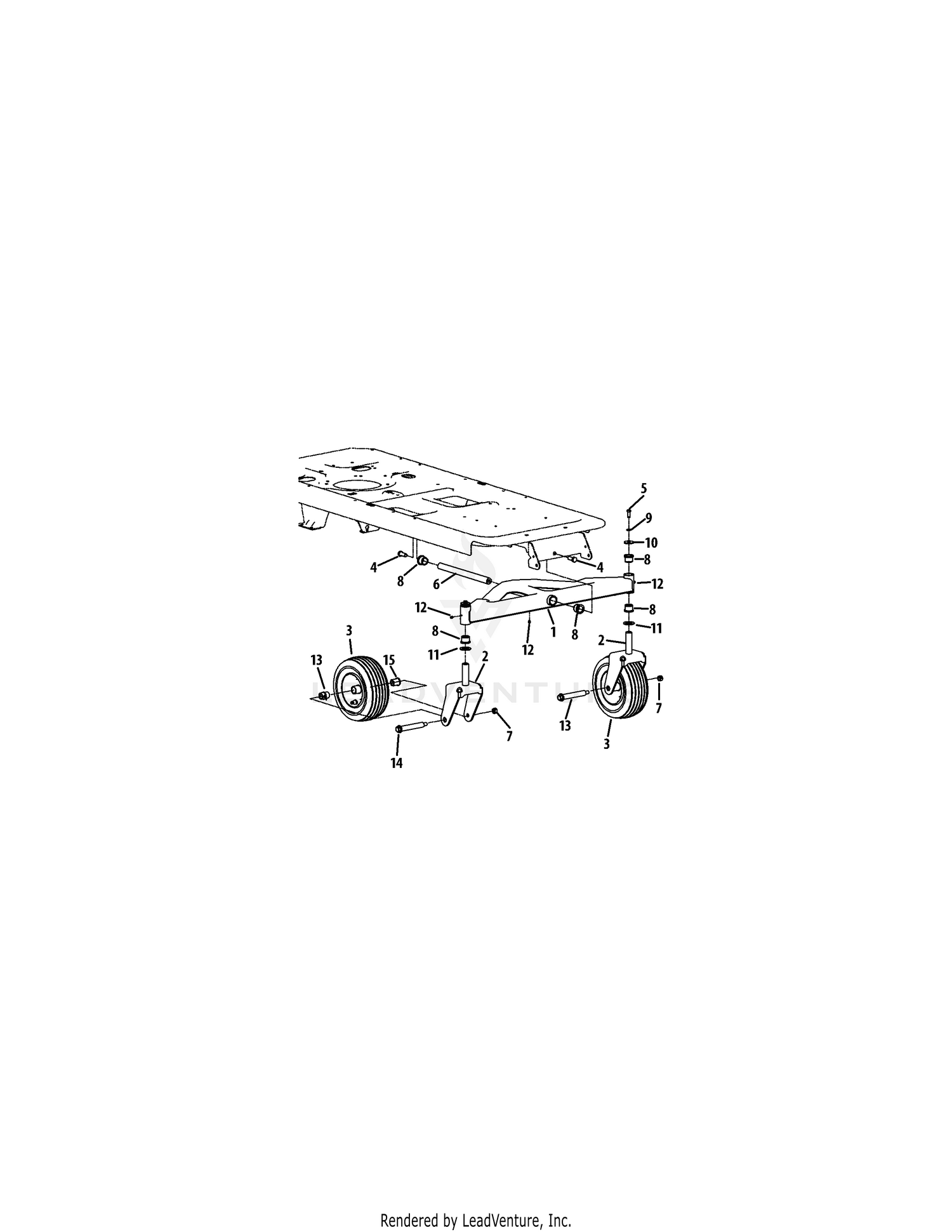 Front Axle, 42" Decks