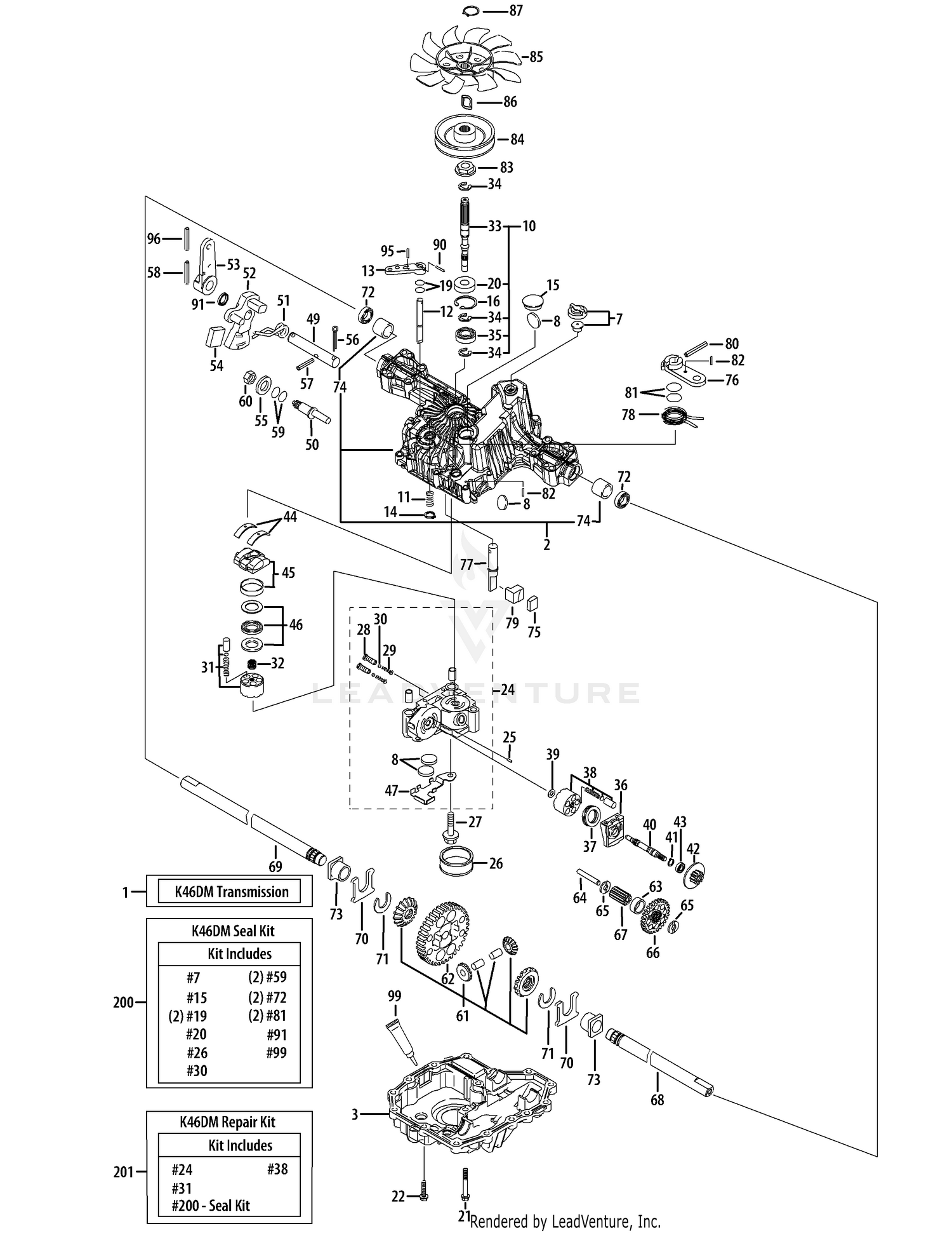 Hydrostatic Transmission (Tuff-Torq 918-06972)