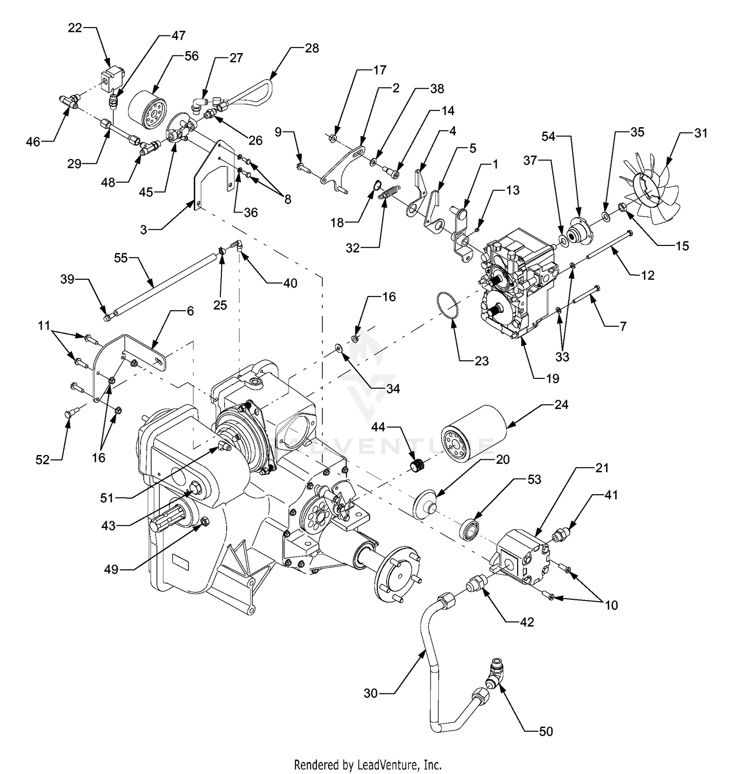 4WD Transmission Connections 1B065G & Before