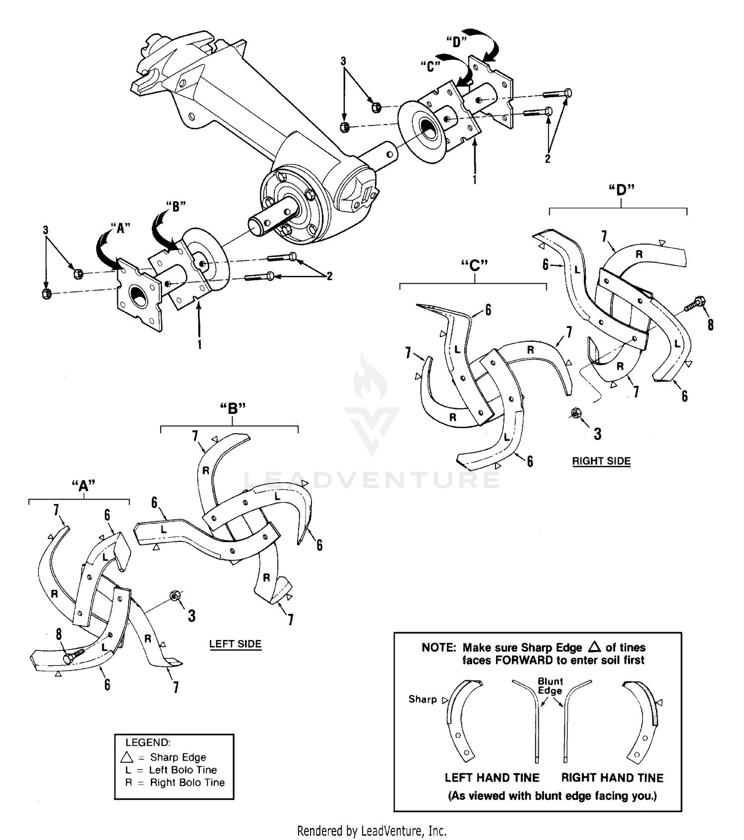Bolo Tine Assemblies