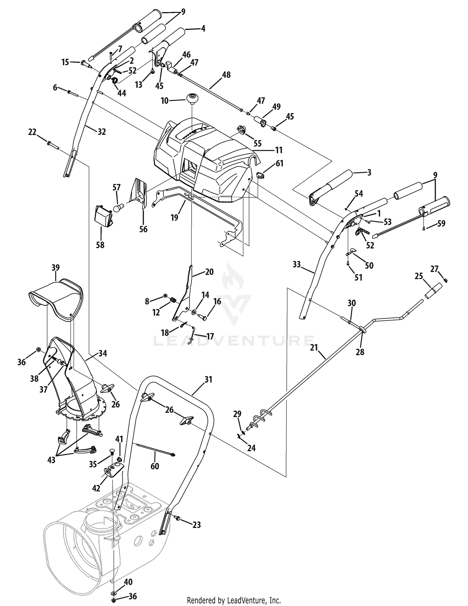 N-Style Handle, Frame & Discharge Chute