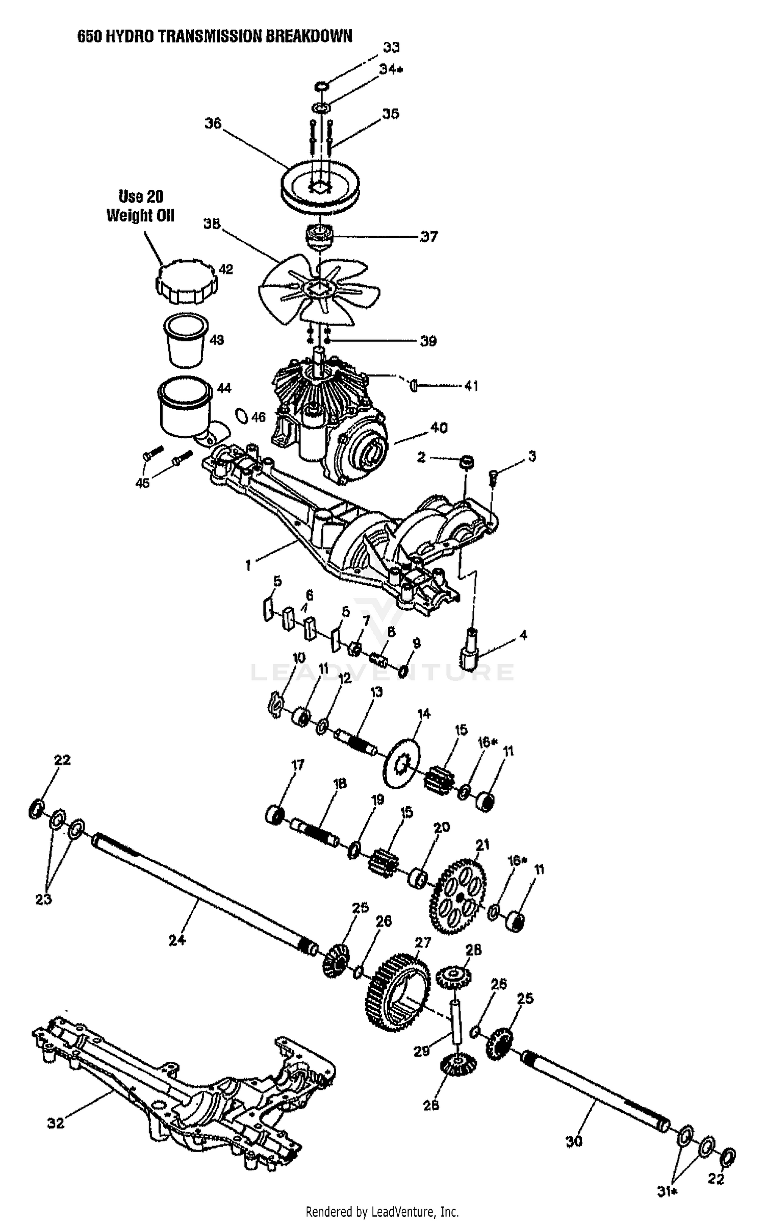 HYDROSTATIC (650) TRANSMISSION BREAKDOWN