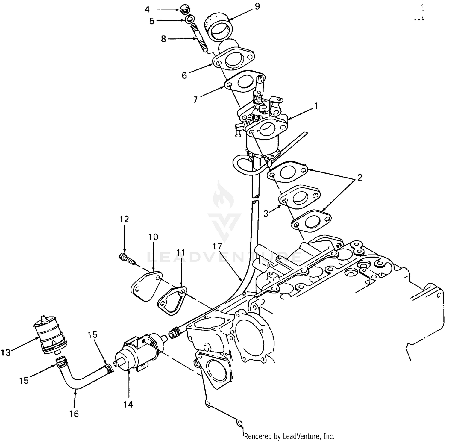 Carburetor Mounting, Fuel Pump & Fuel Filter