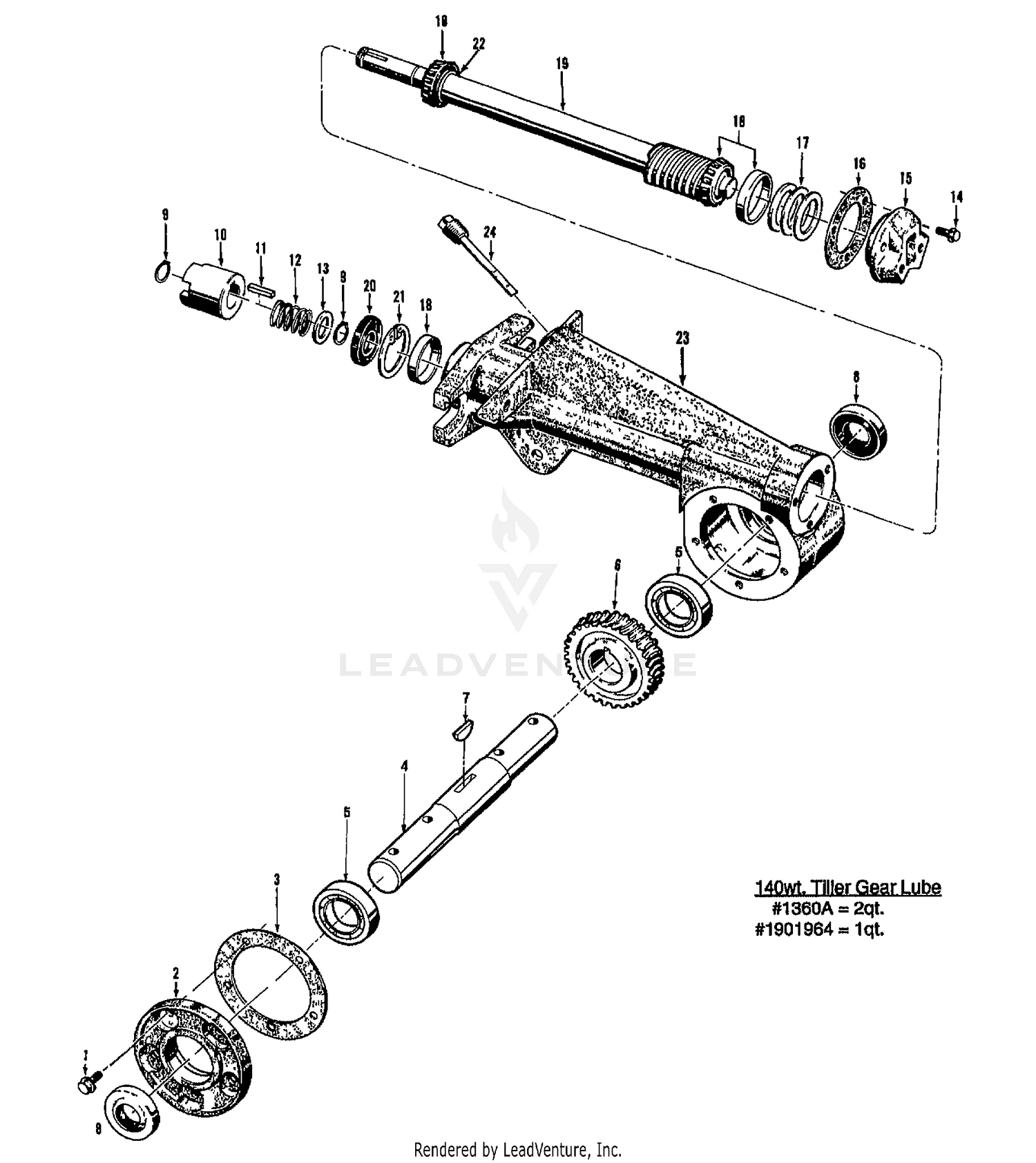 TILLER ATTACHMENT TRANSMISSION ASSEMBLIES