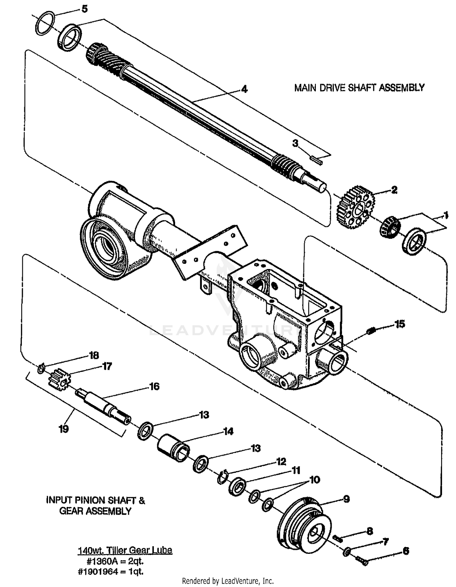 MAIN DRIVE SHAFT & GEAR ASSEMBLIES