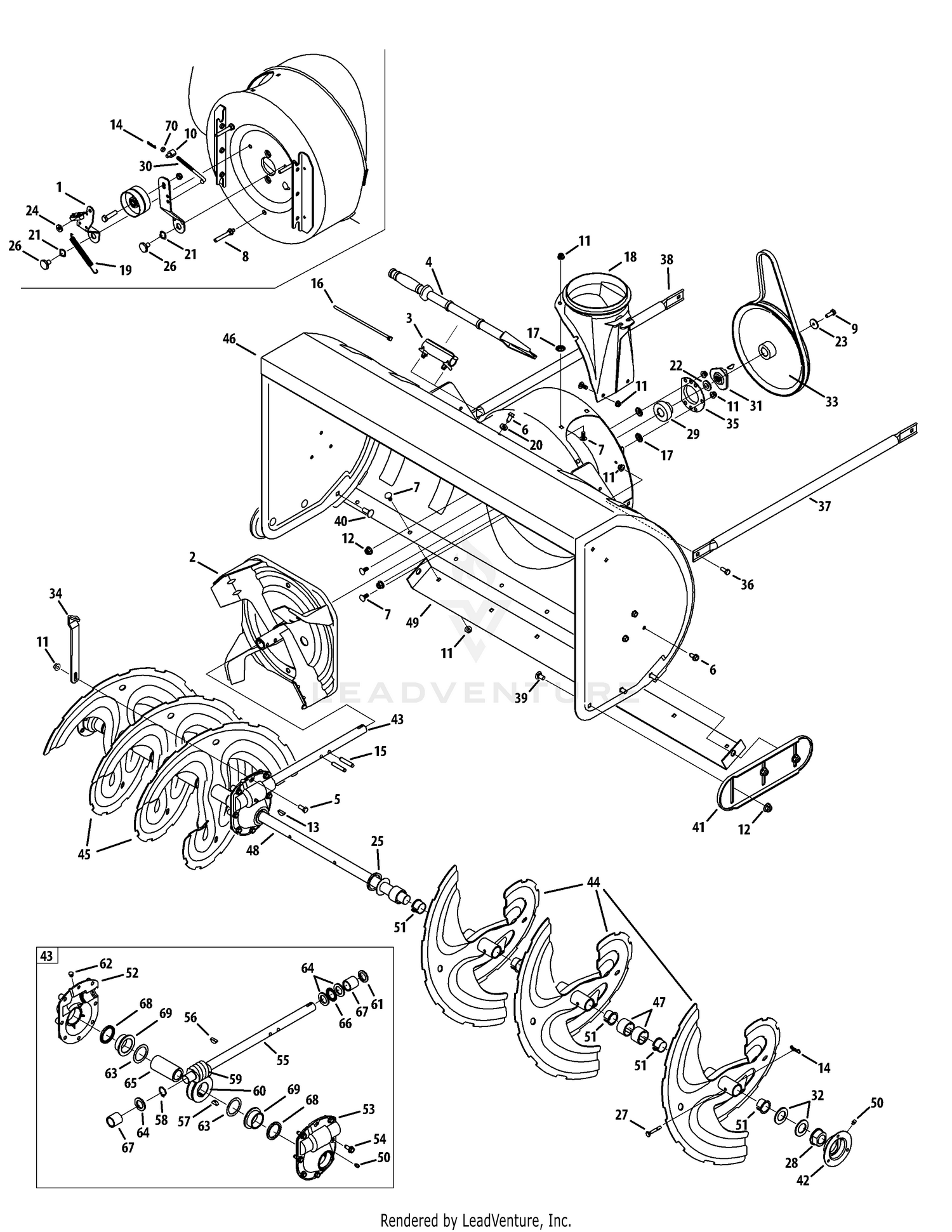 Augers, Housing & Gearbox