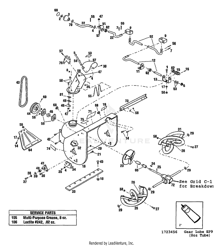 Troy-Bilt 42010 8hp/24