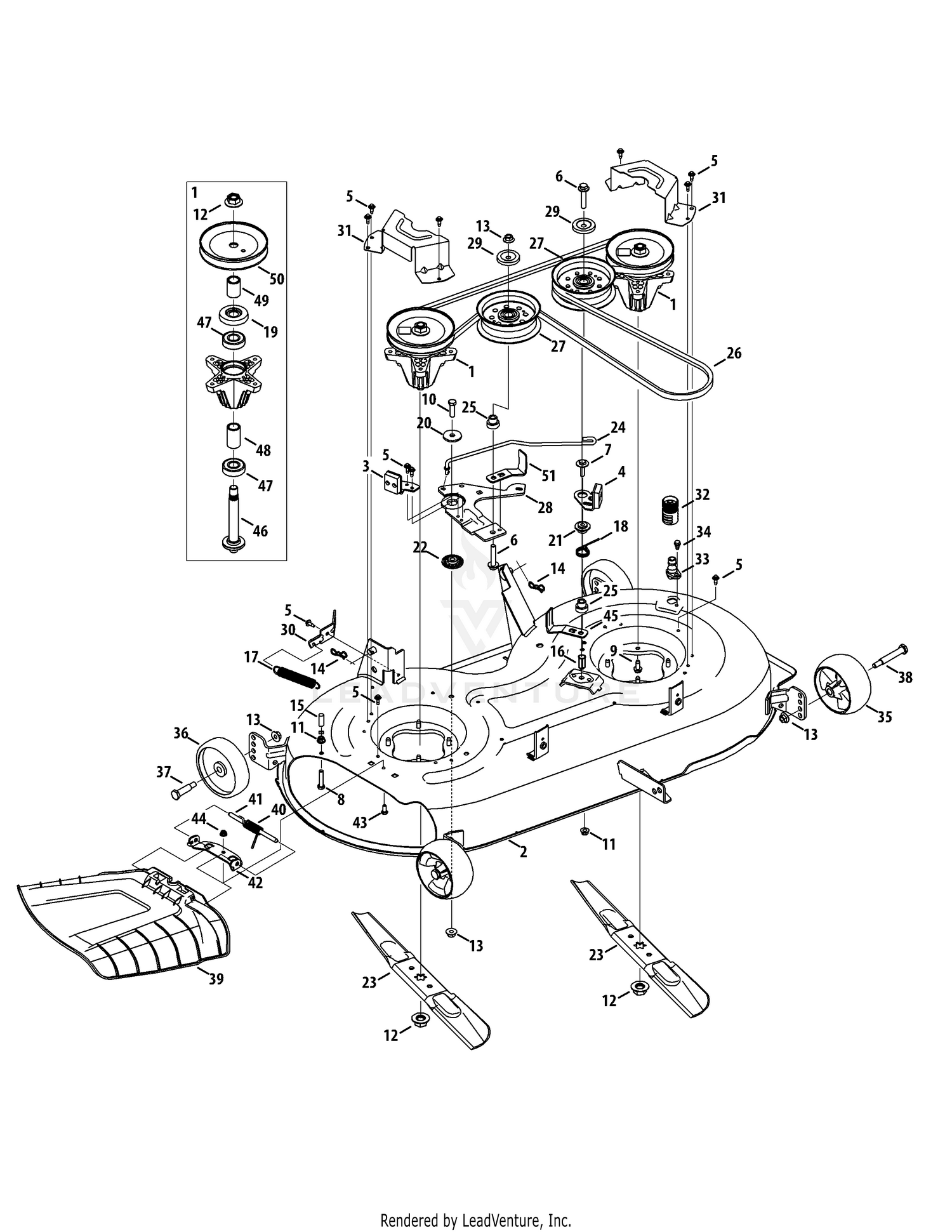 MTD 983-05076A-0637 42 4W Deck Shell