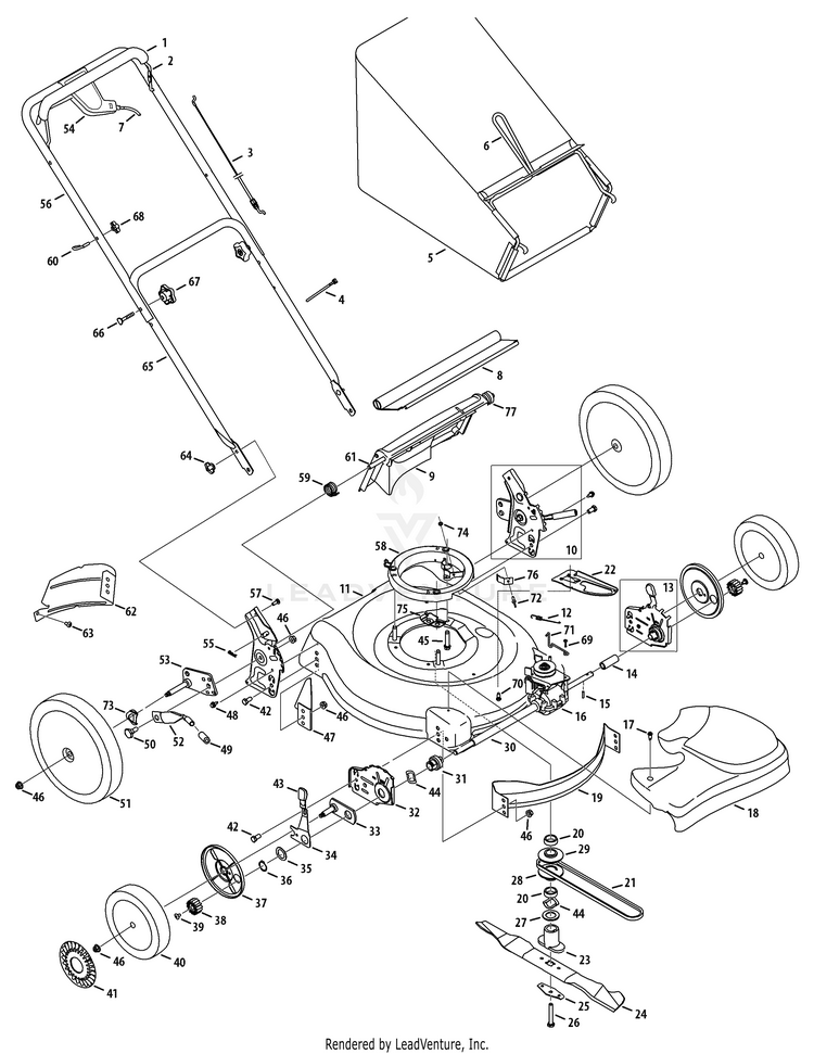 MTD Pro Self Propelled Lawn Mower - Model 12AV56K3095