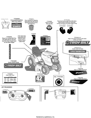 Troy bilt pony parts list hot sale