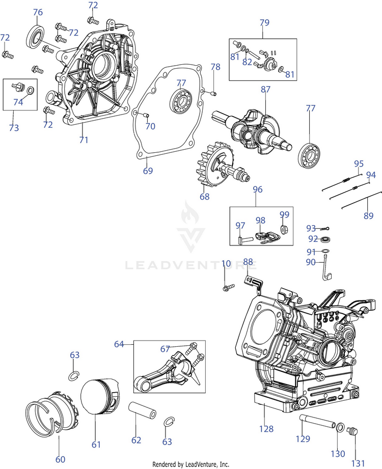 MTD OHV Engines 170-NU 280cc Engine | PartsWarehouse