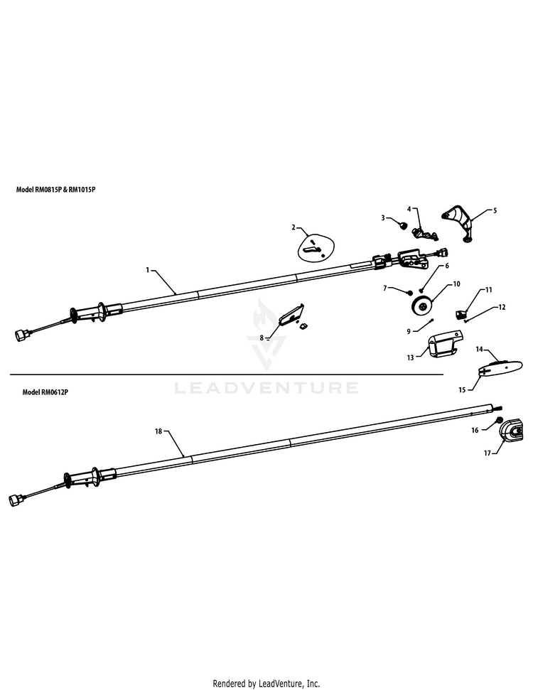 Remington pole deals saw rm1015p chain