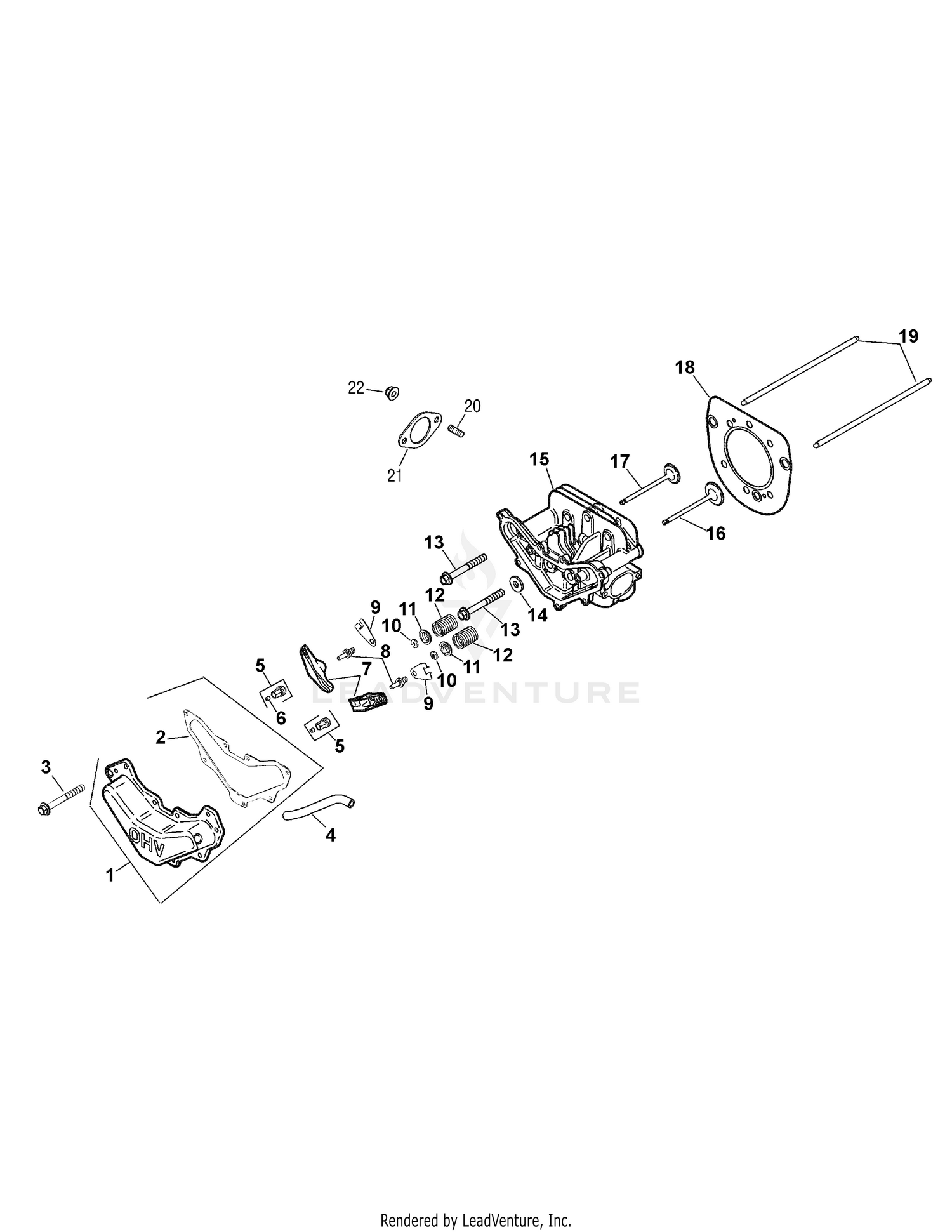 Engine SV540-0020 Cylinder Head Valves Breather