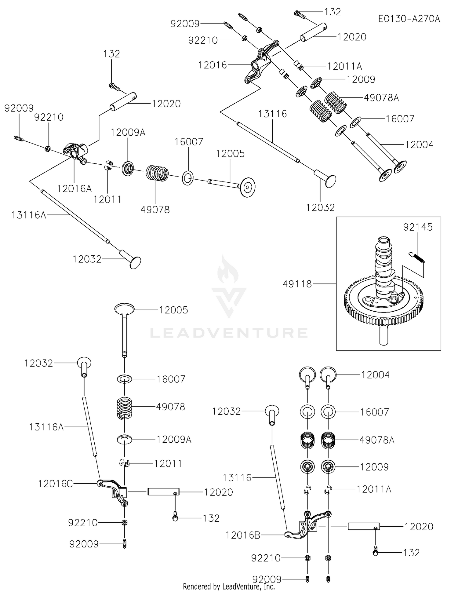 FX820A-BS06 VALVE & CAMSHAFT