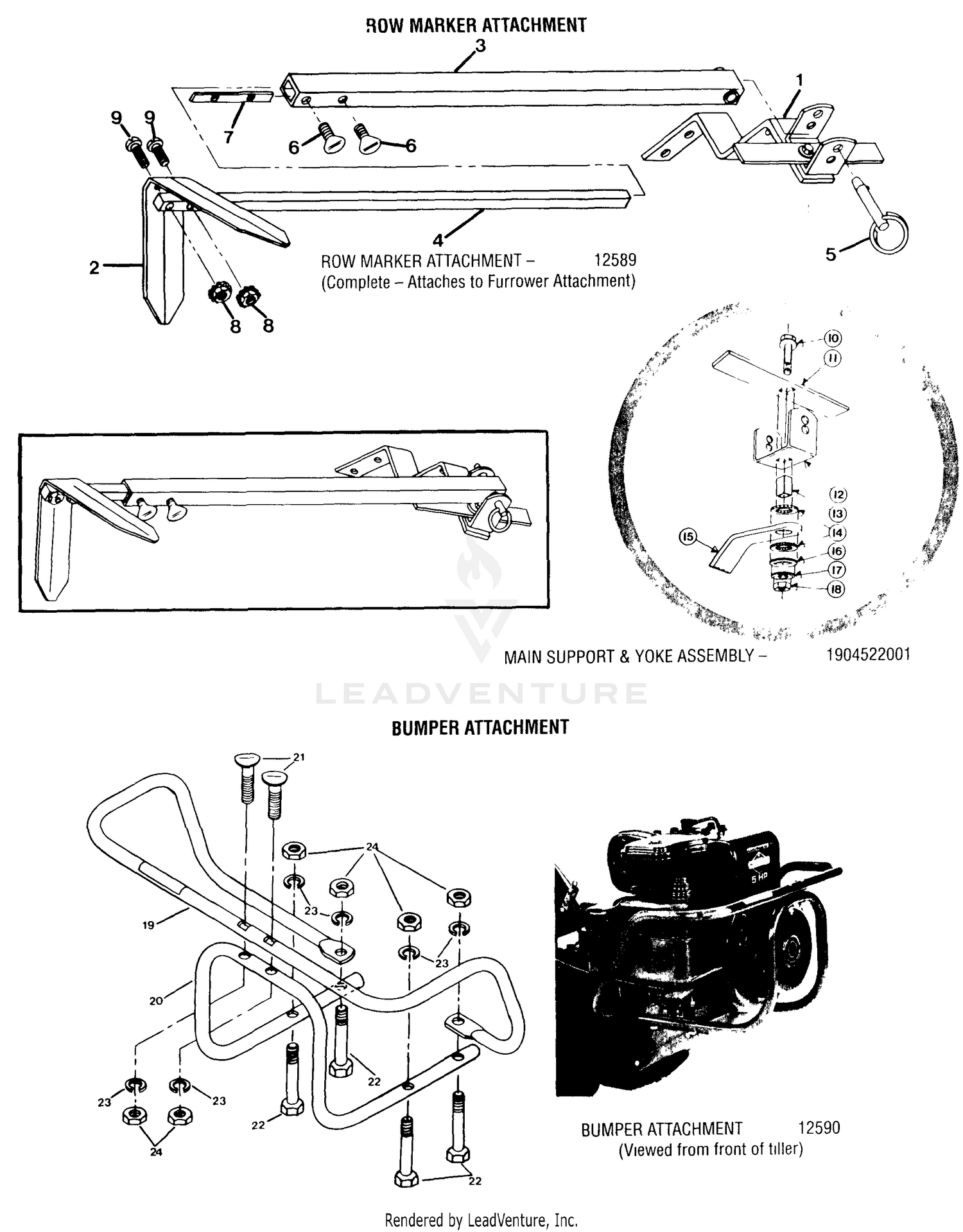 Row Marker & Bumper Attachments