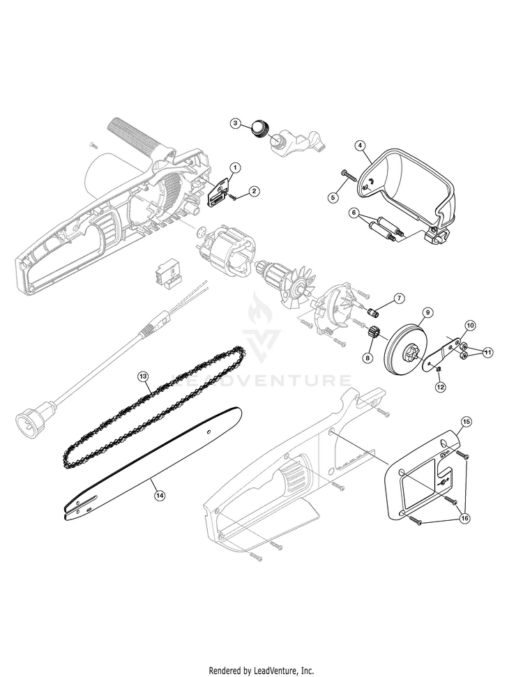 Image of Remington RM1425 chainsaw at Lowes website