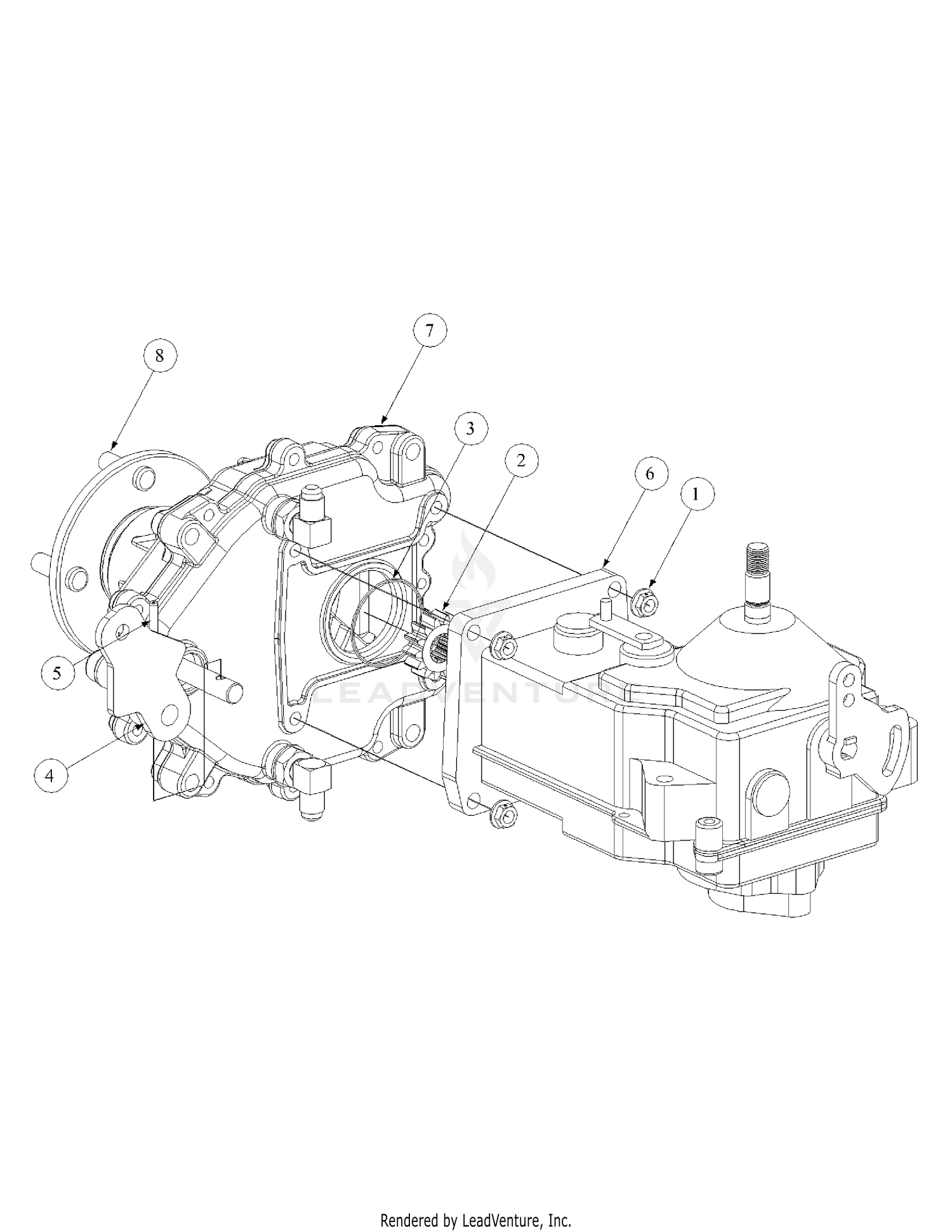 Cub Cadet M54-KW (53AB5DBW150) (Tank) 23 HP Kawasaki 53AB5DBW150 