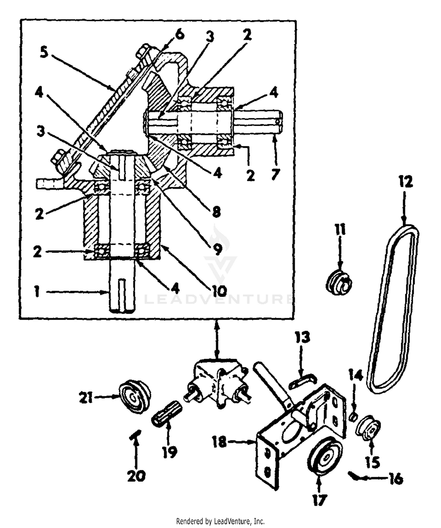 Front Power Take-Off -90 Degree Gear Box