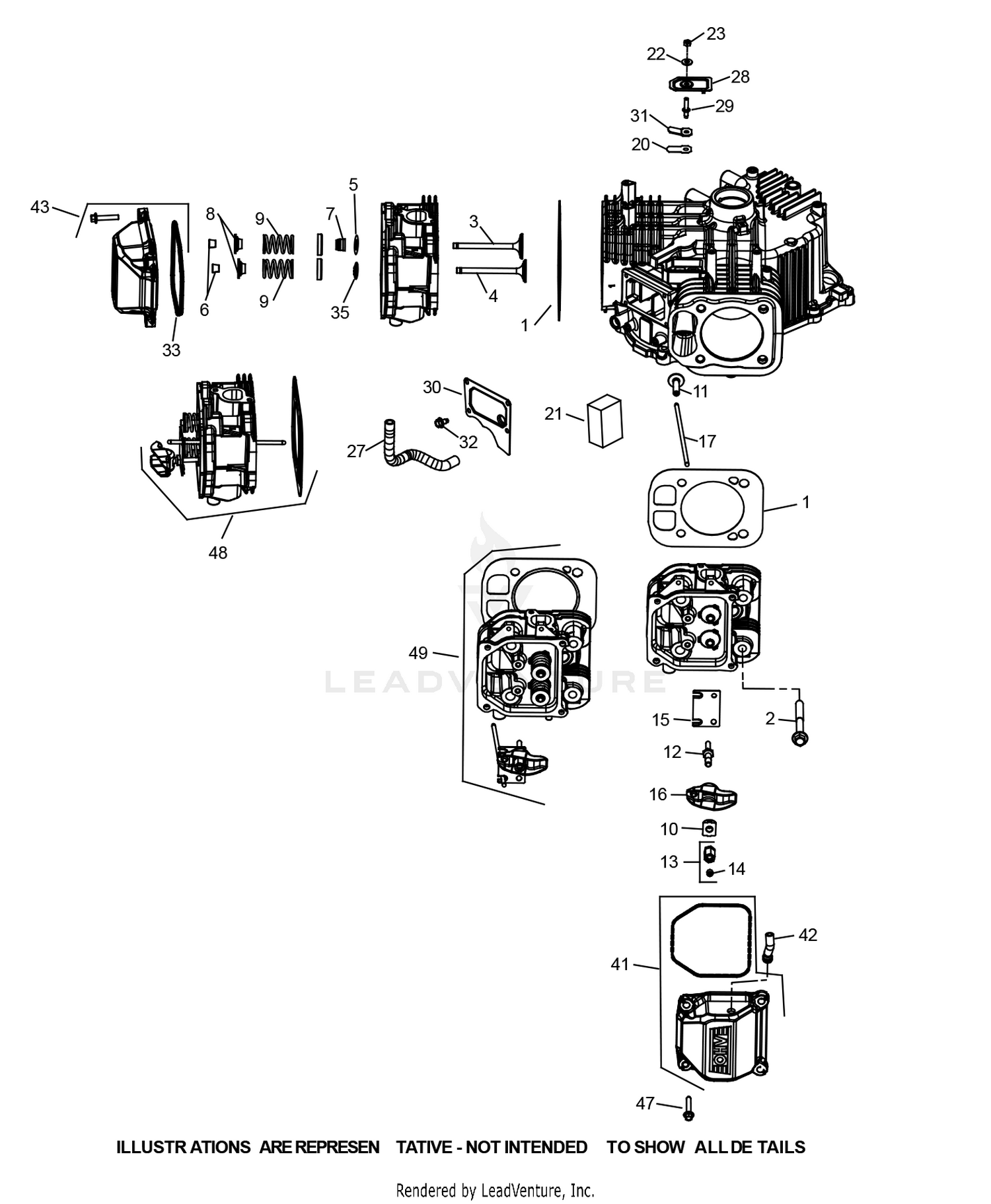 KT724-3005 CylinderHead & Breather