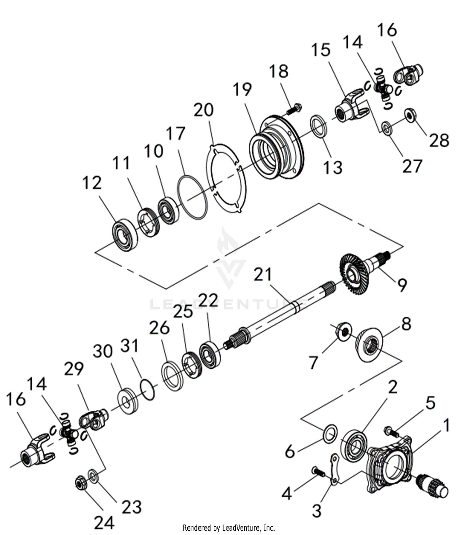 Engine - Middle Drive Gear