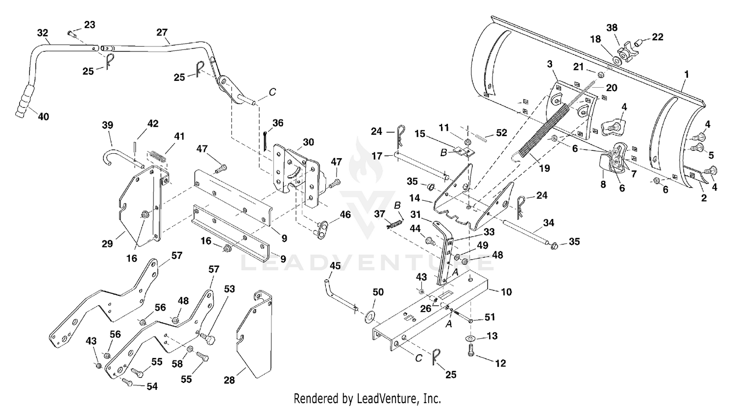 MTD OEM-190-833 Snow Blade (2004) General Assembly