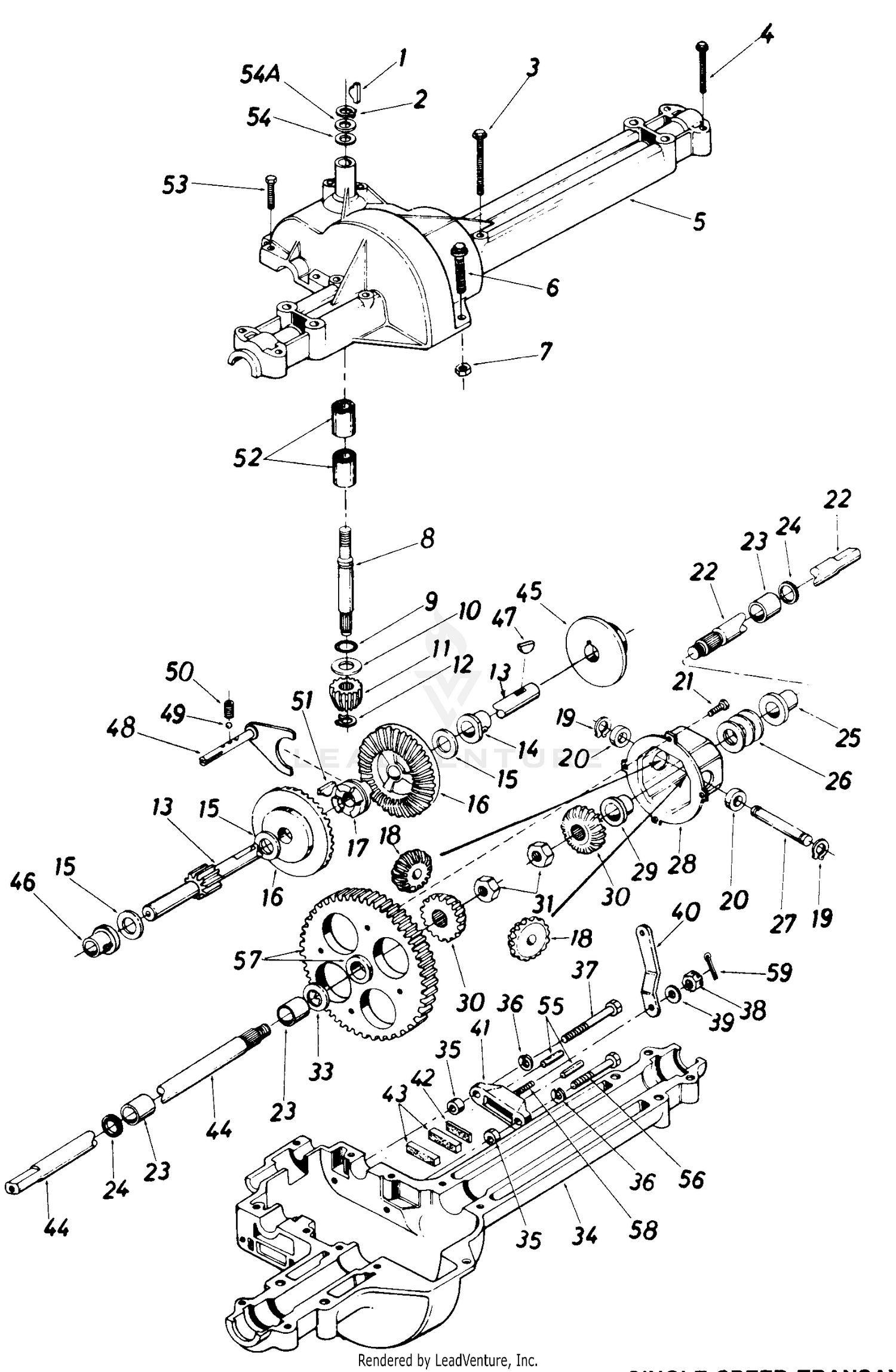Single Speed Transaxle Right Hand